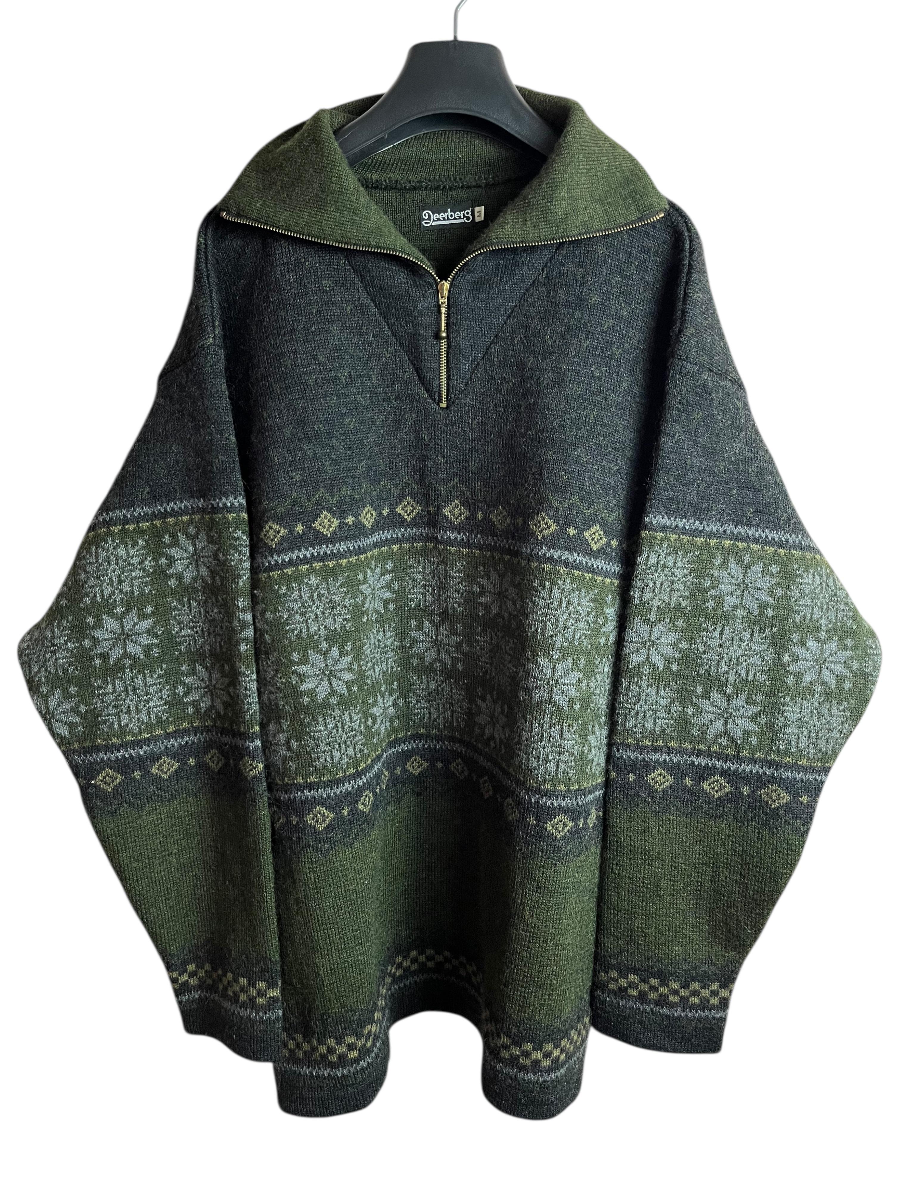Vintage Quarter Zip Sweater (Medium)