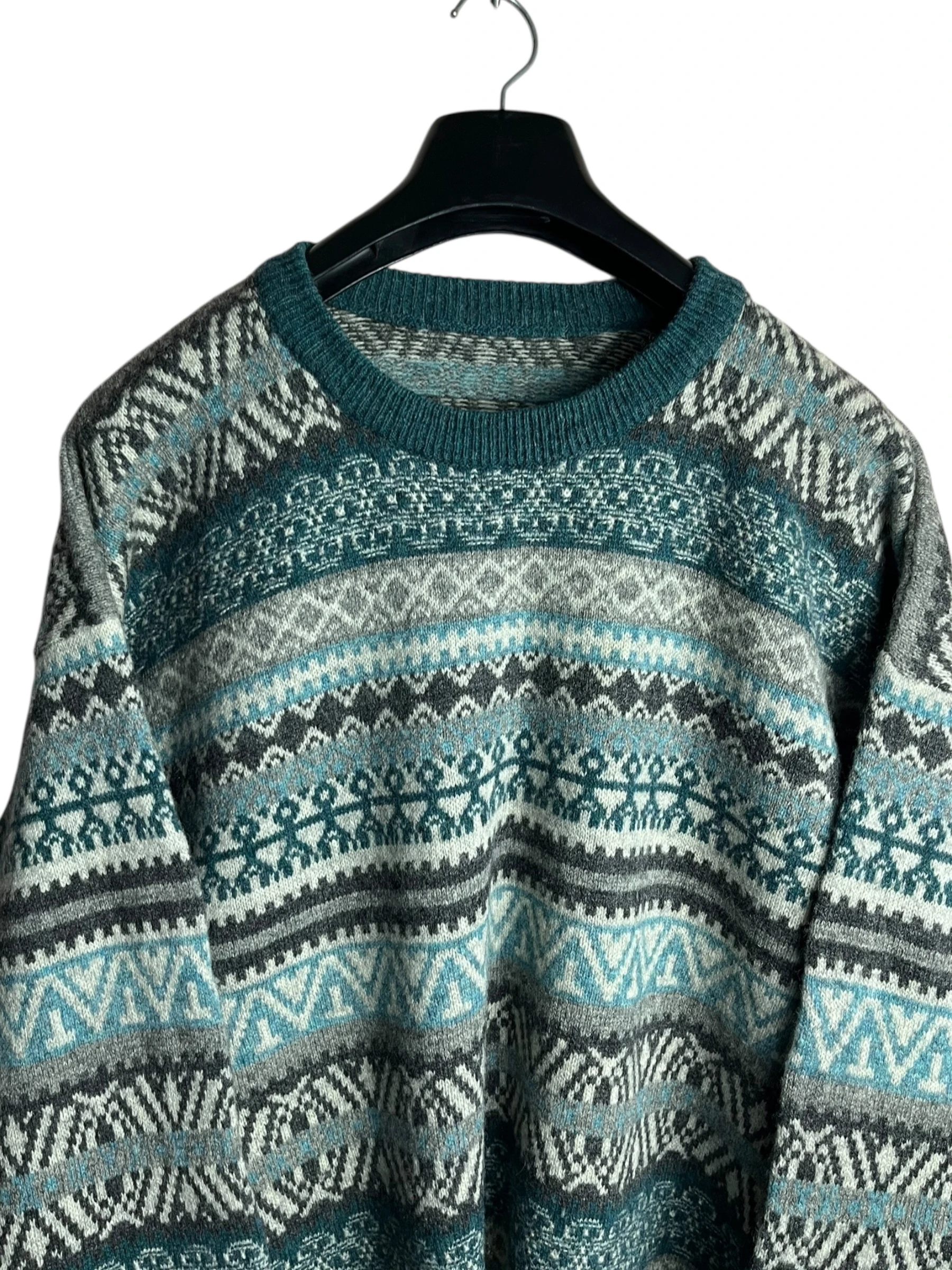 Oversize Kalın Vintage Yün Kazak (XXL)