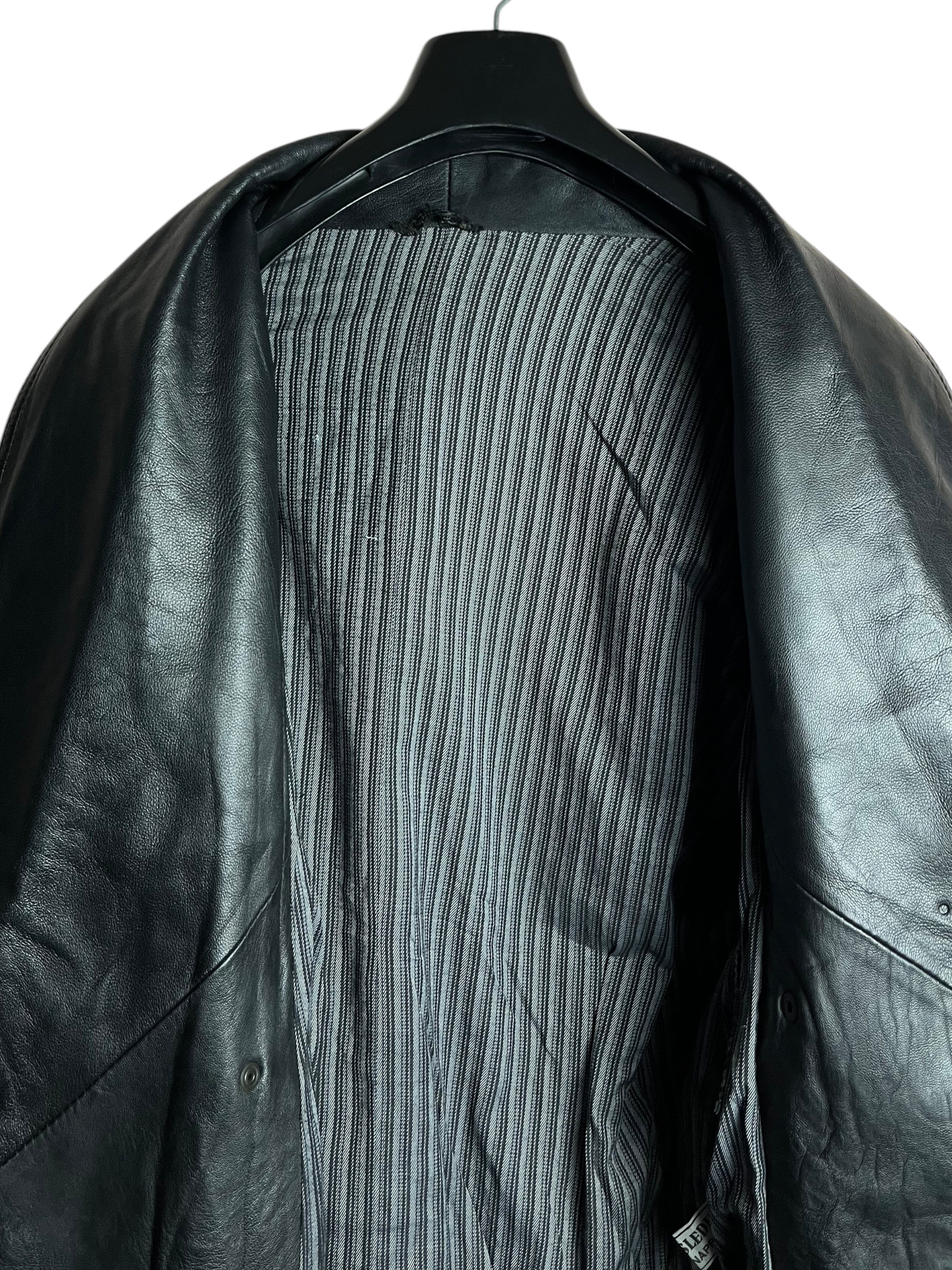 Oversize Vintage Deri Ceket (Large)