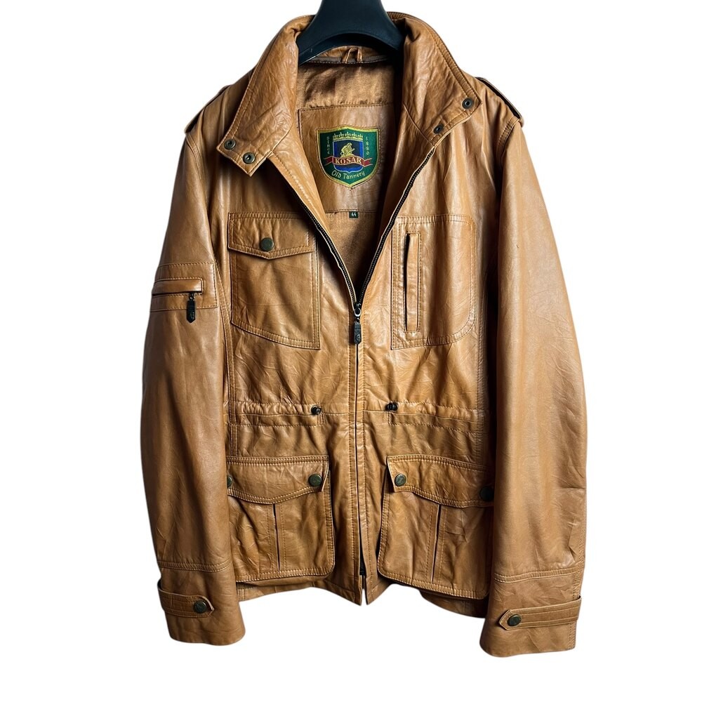 Vintage Deri Ceket (Kadın-Medium)
