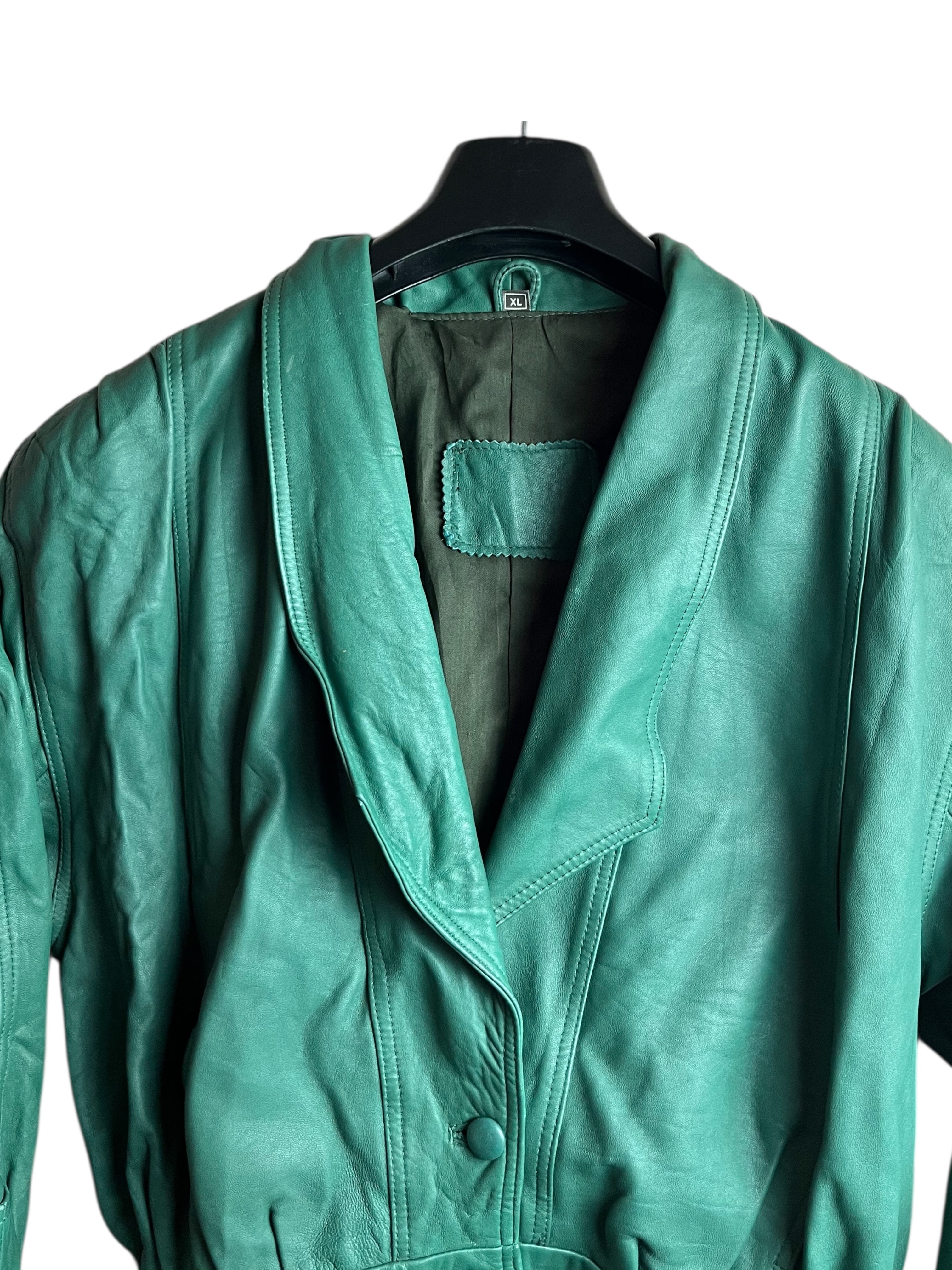 Vintage Deri Ceket (Kadın XL)