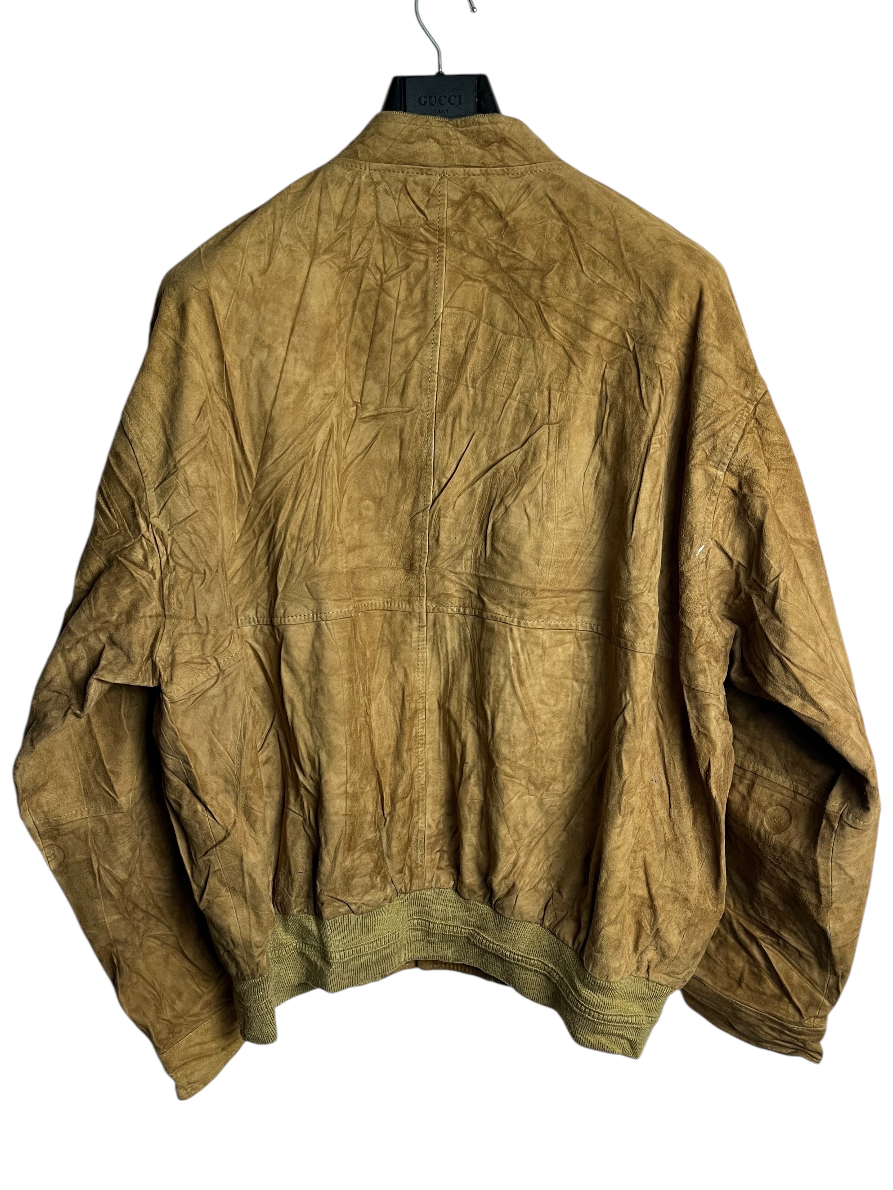 Bomber Vintage Süet Deri Ceket (Large)