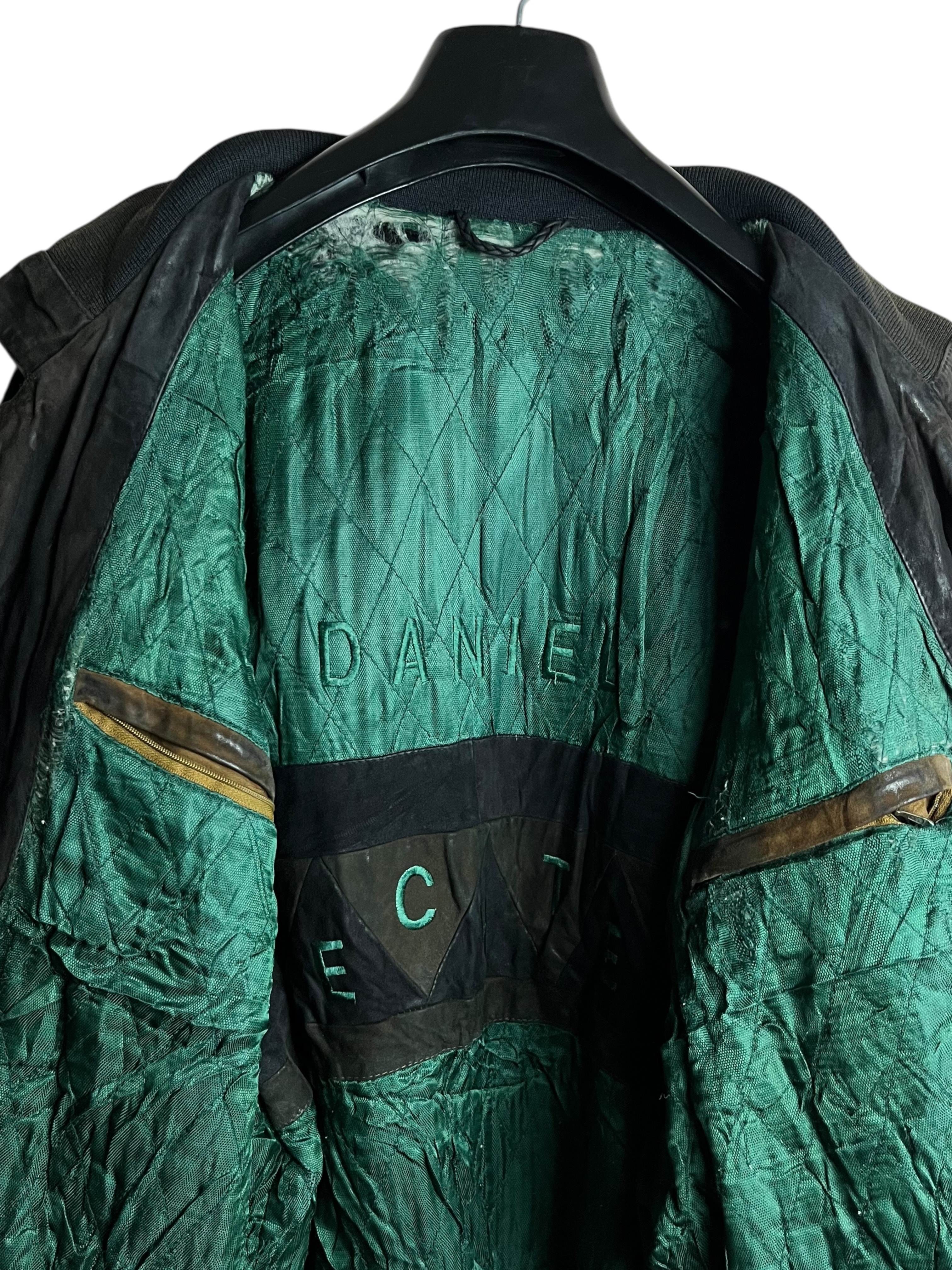 Bomber Vintage Deri Ceket (Large)