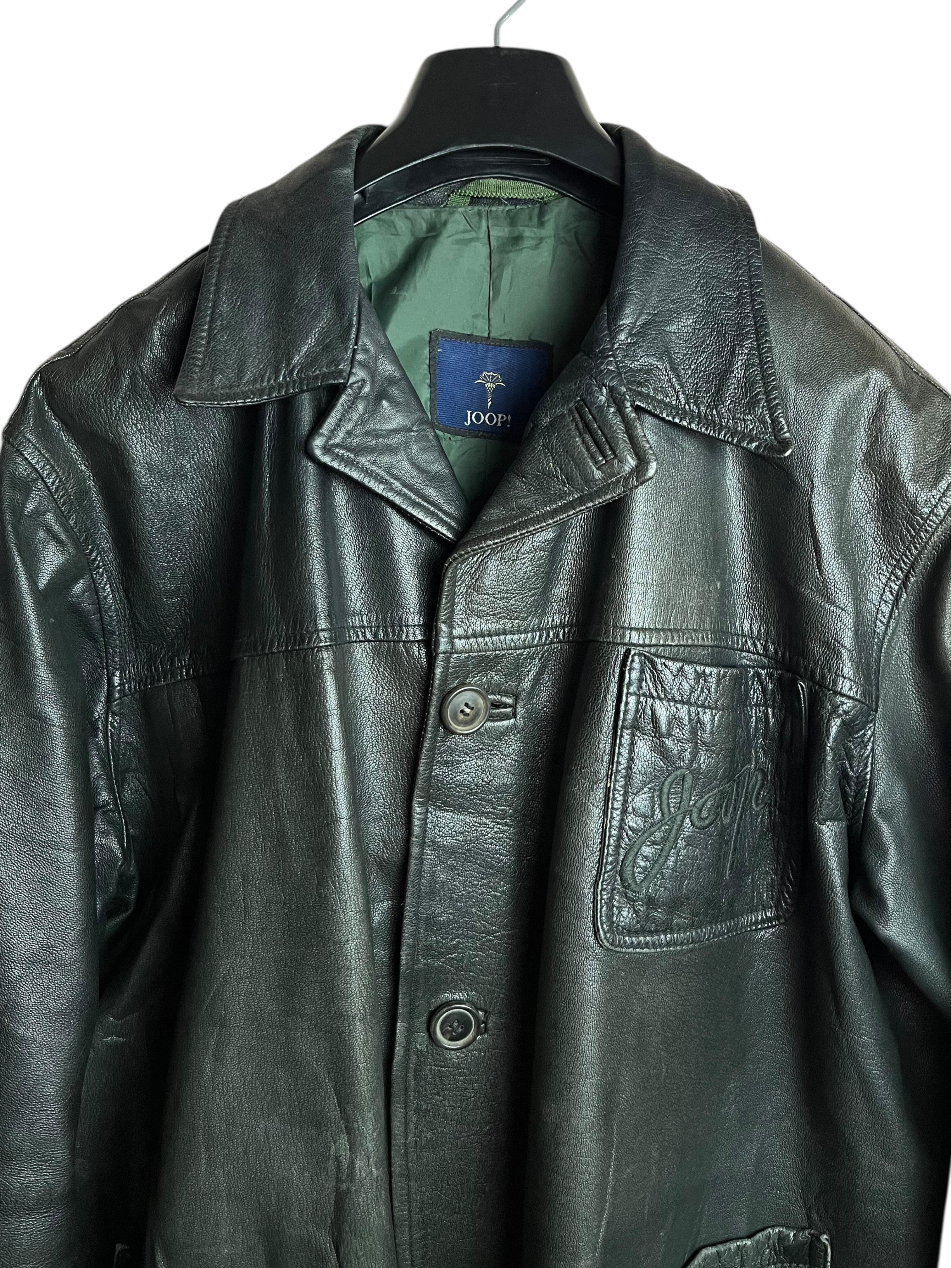 Oversize Vintage Deri Ceket (Medium)