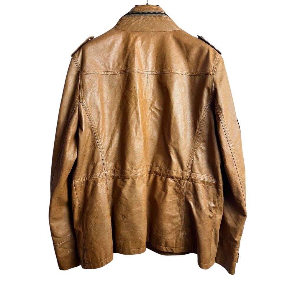 Vintage Deri Ceket (Kadın-Medium)
