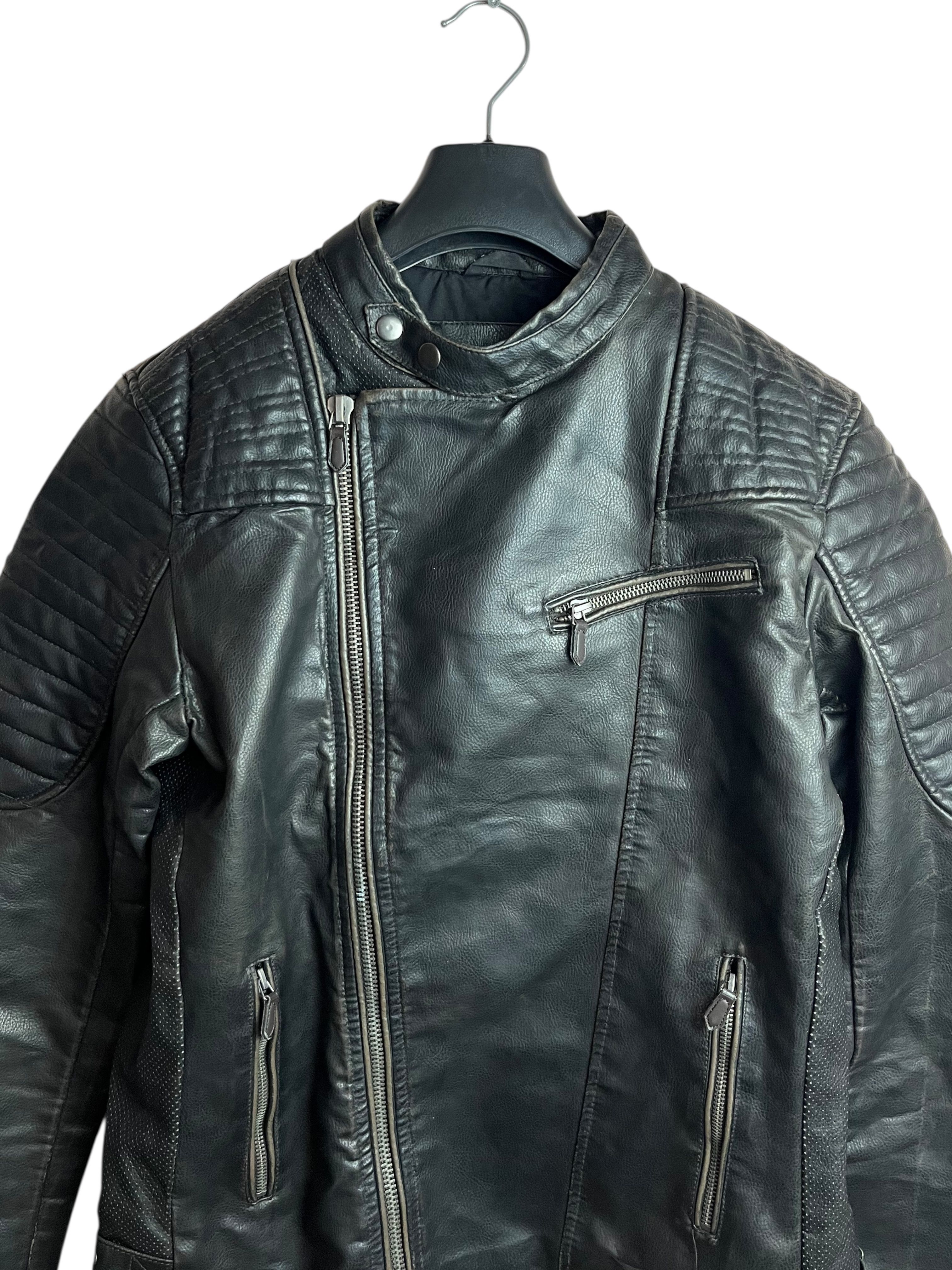 Koton Original Biker Hakiki Deri Ceket (Small)