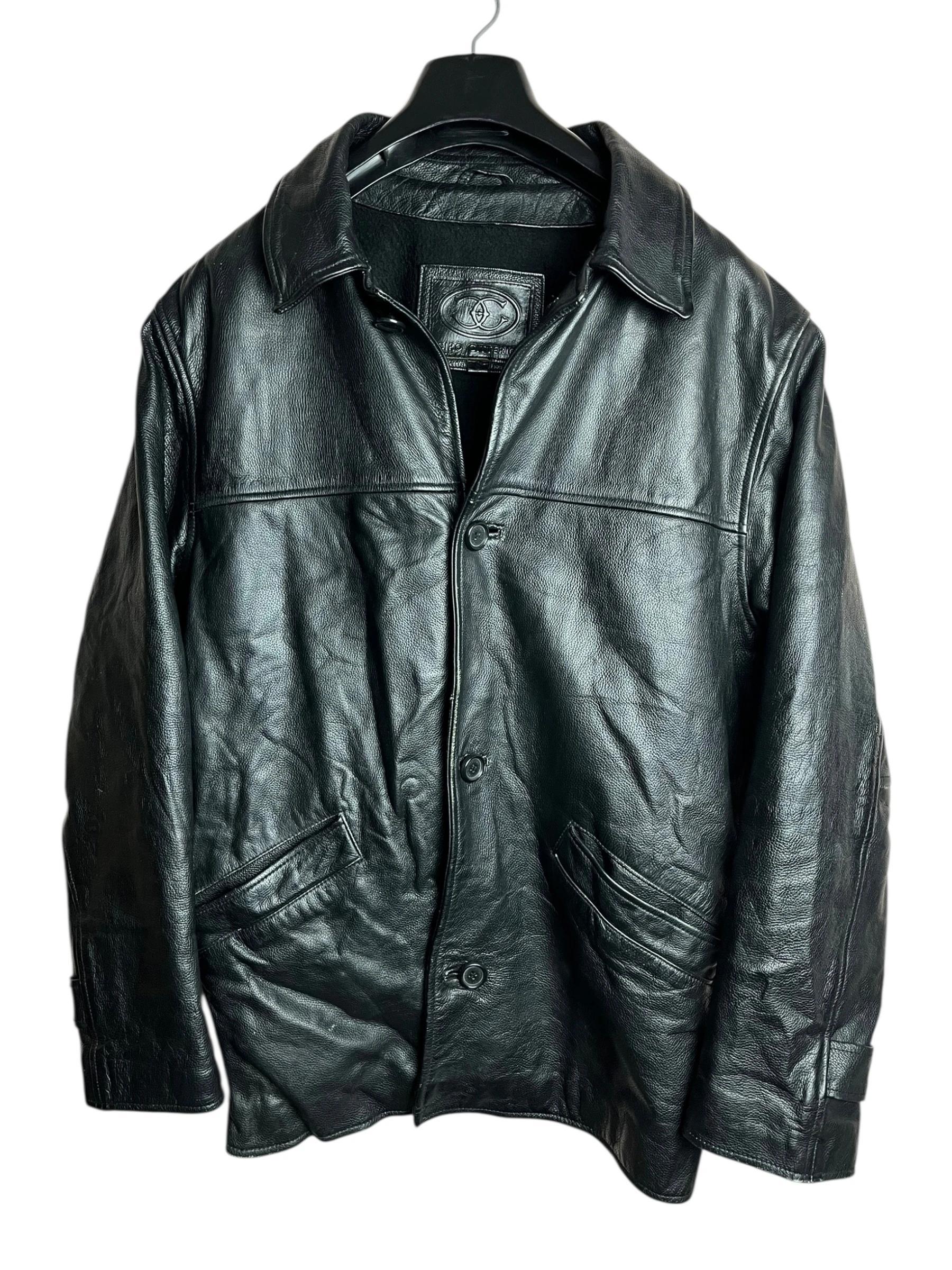 Oversize Kalın Vintage Hakiki Deri Ceket (Small)