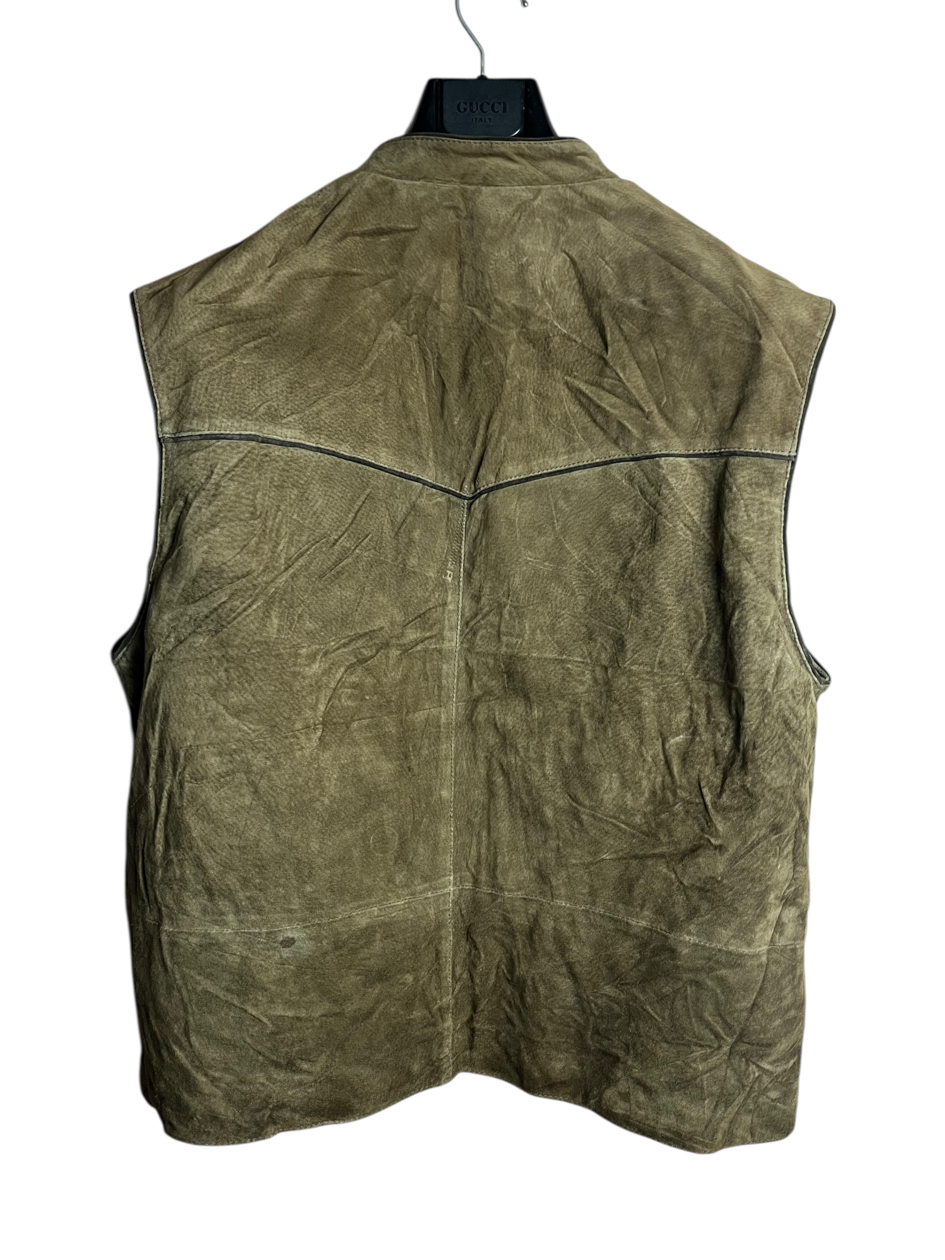 Vintage Deri Yelek (L-XL)