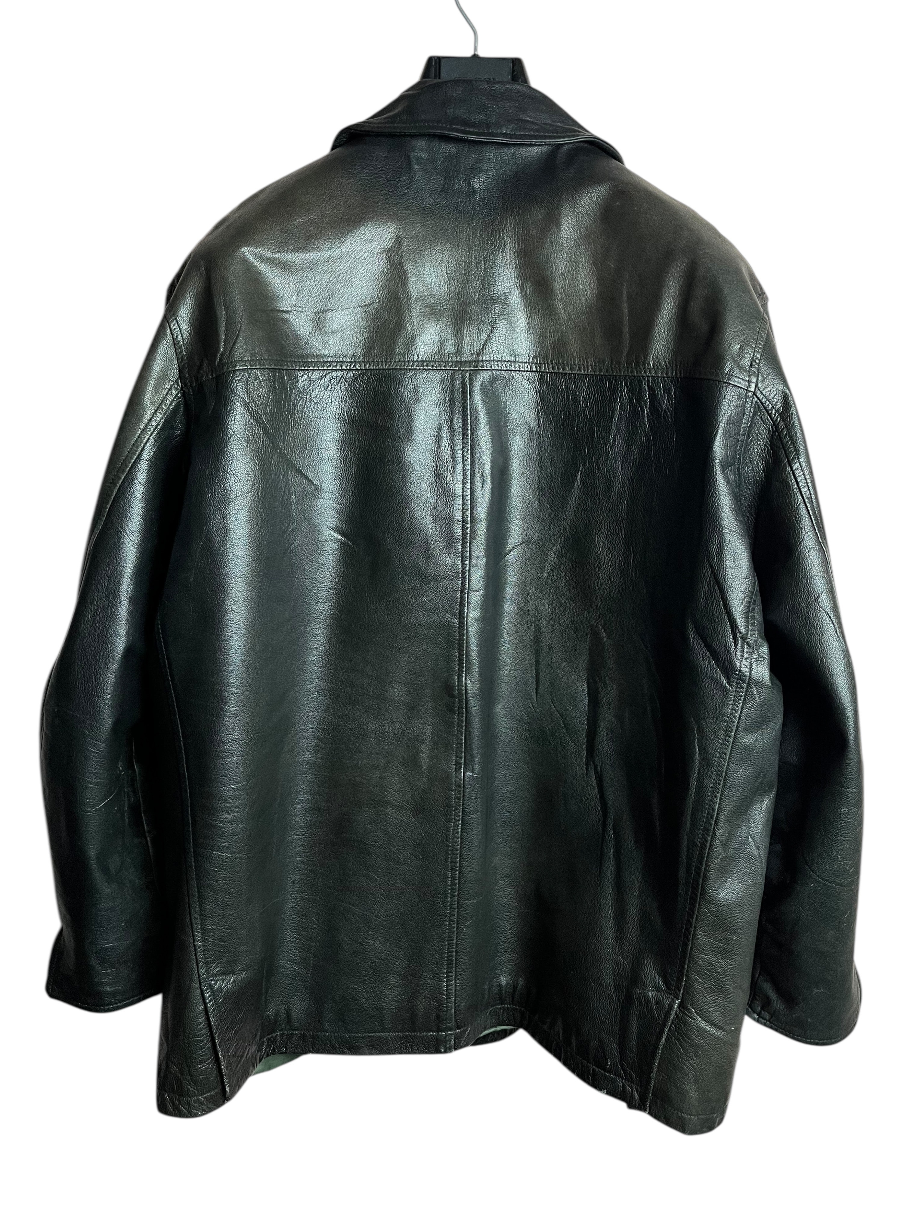 Oversize Vintage Deri Ceket (Medium)