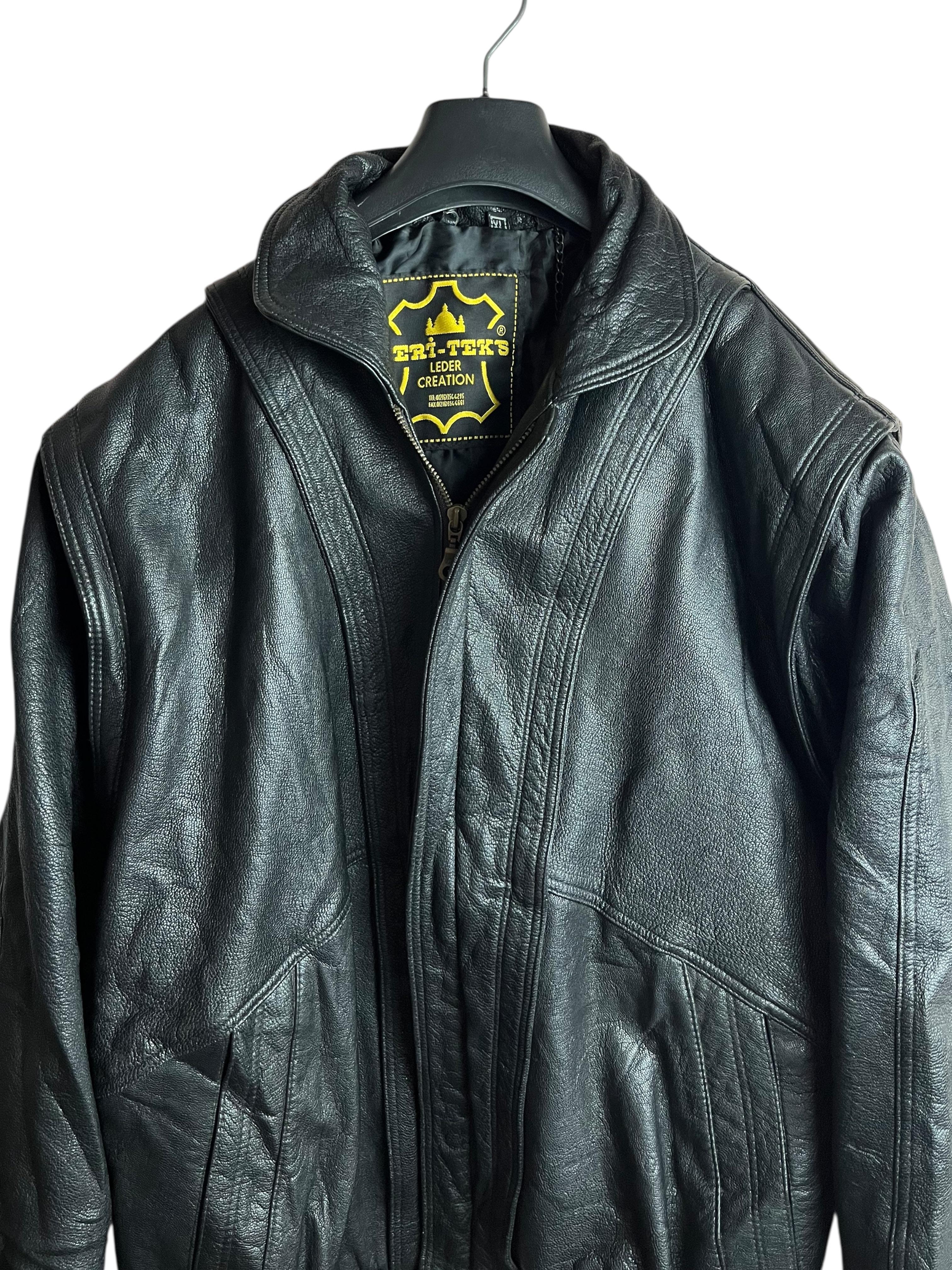 Bomber Vintage Deri Ceket (Large)