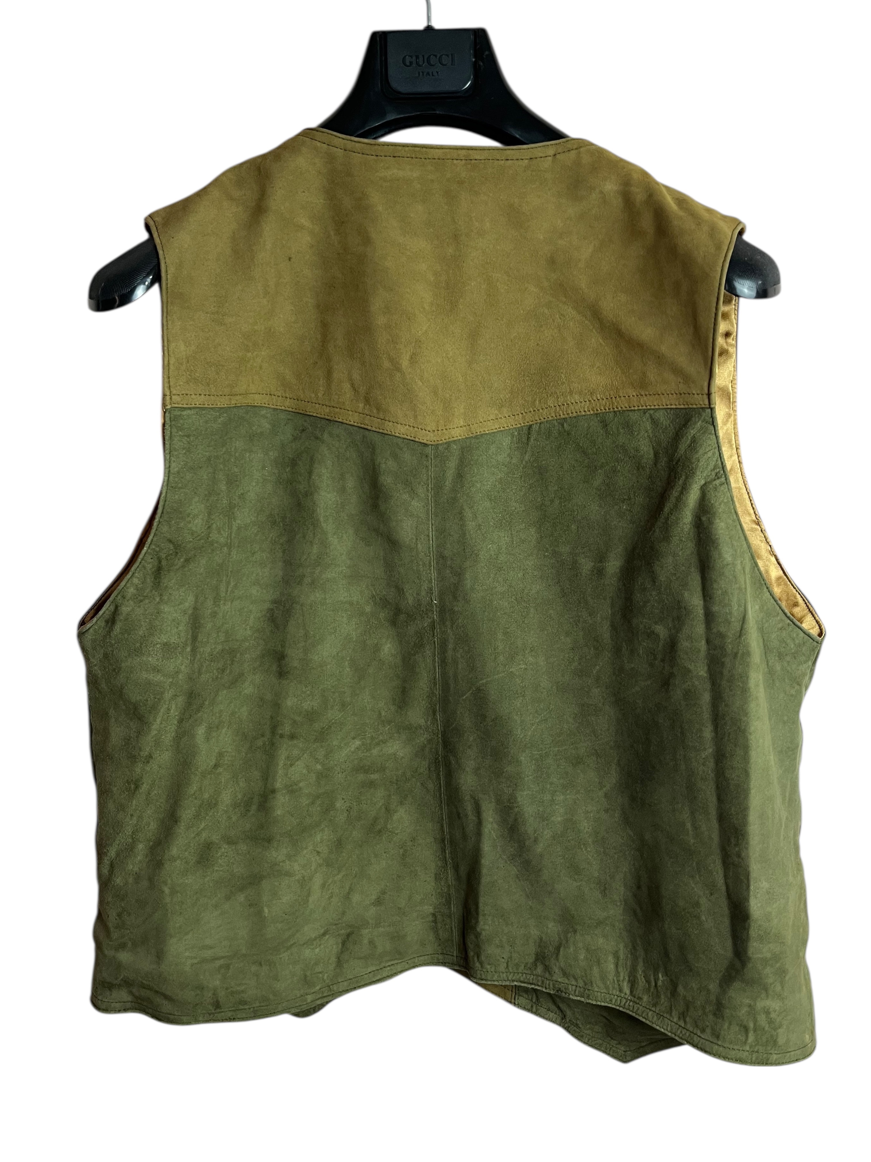 Vintage Deri Yelek (S-M)