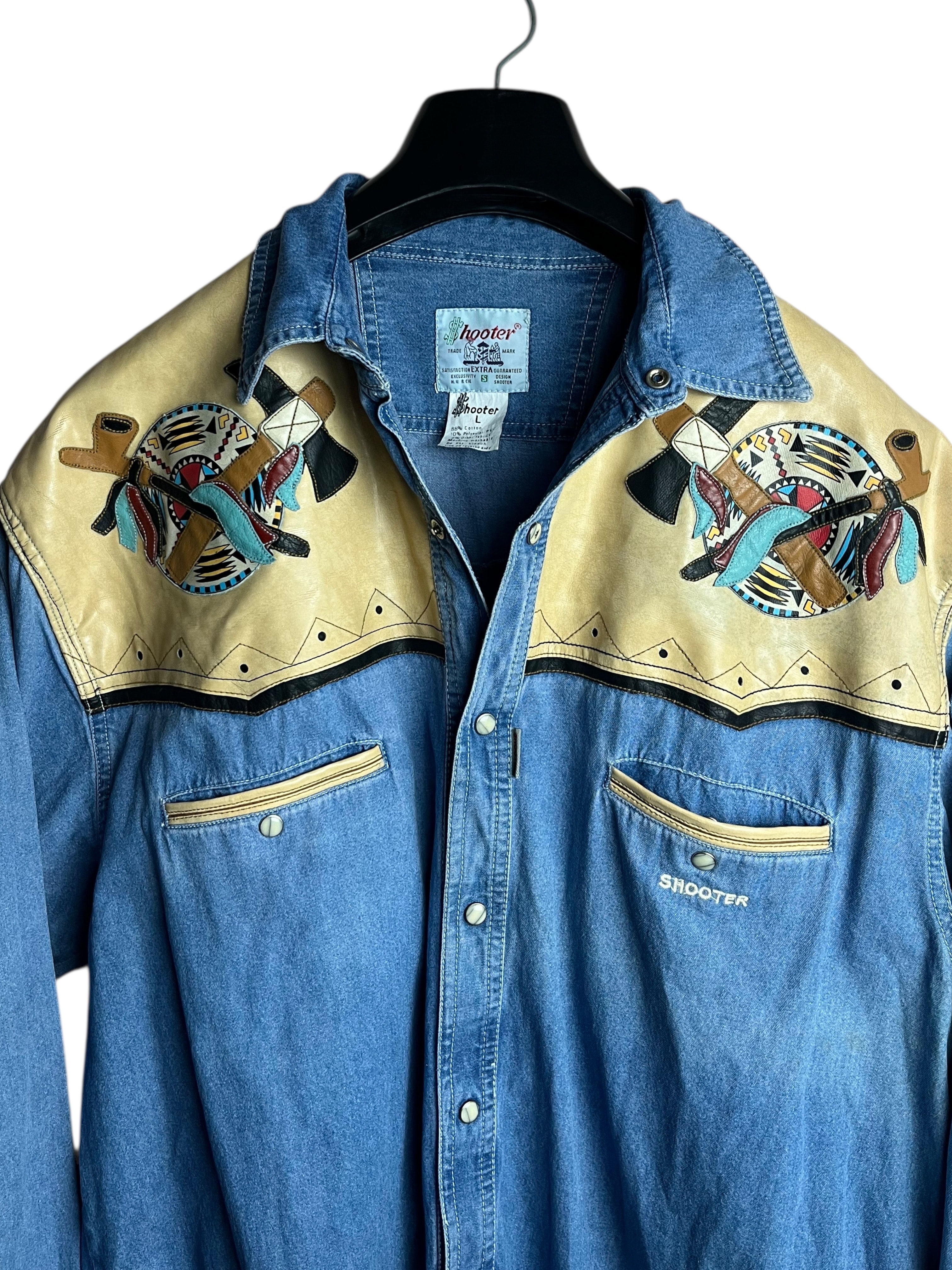 Vintage Design Kot Gömlek (Large)