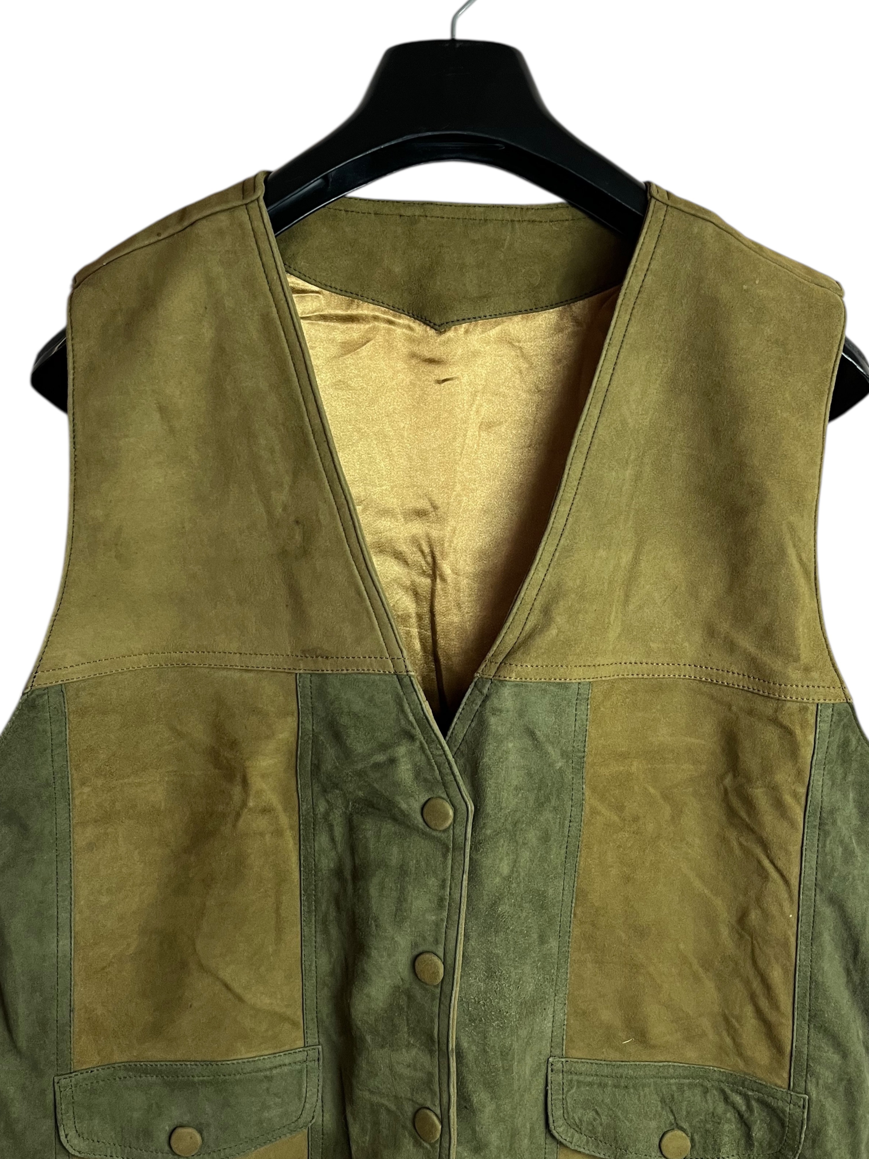 Vintage Deri Yelek (S-M)