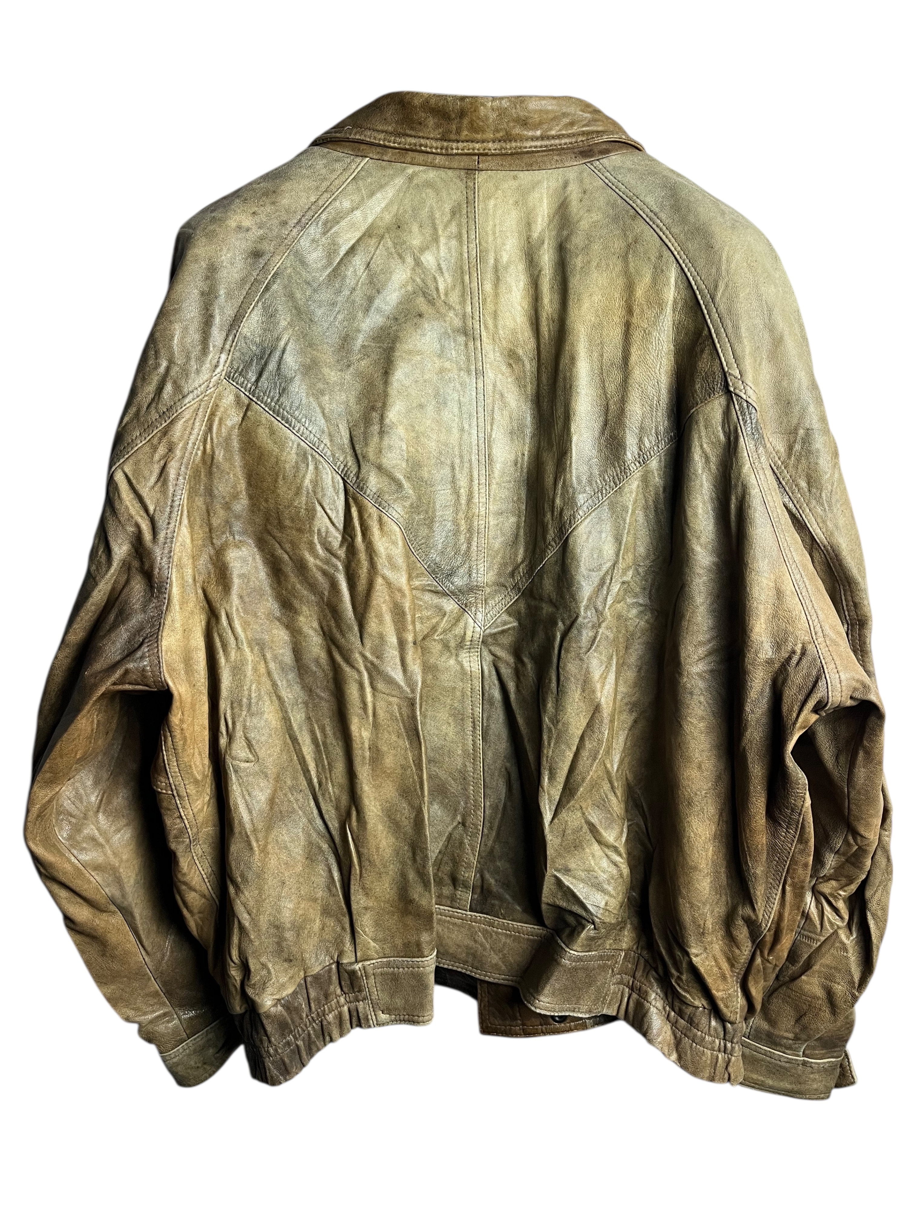 Oversize Vintage Deri Ceket (L-XL)