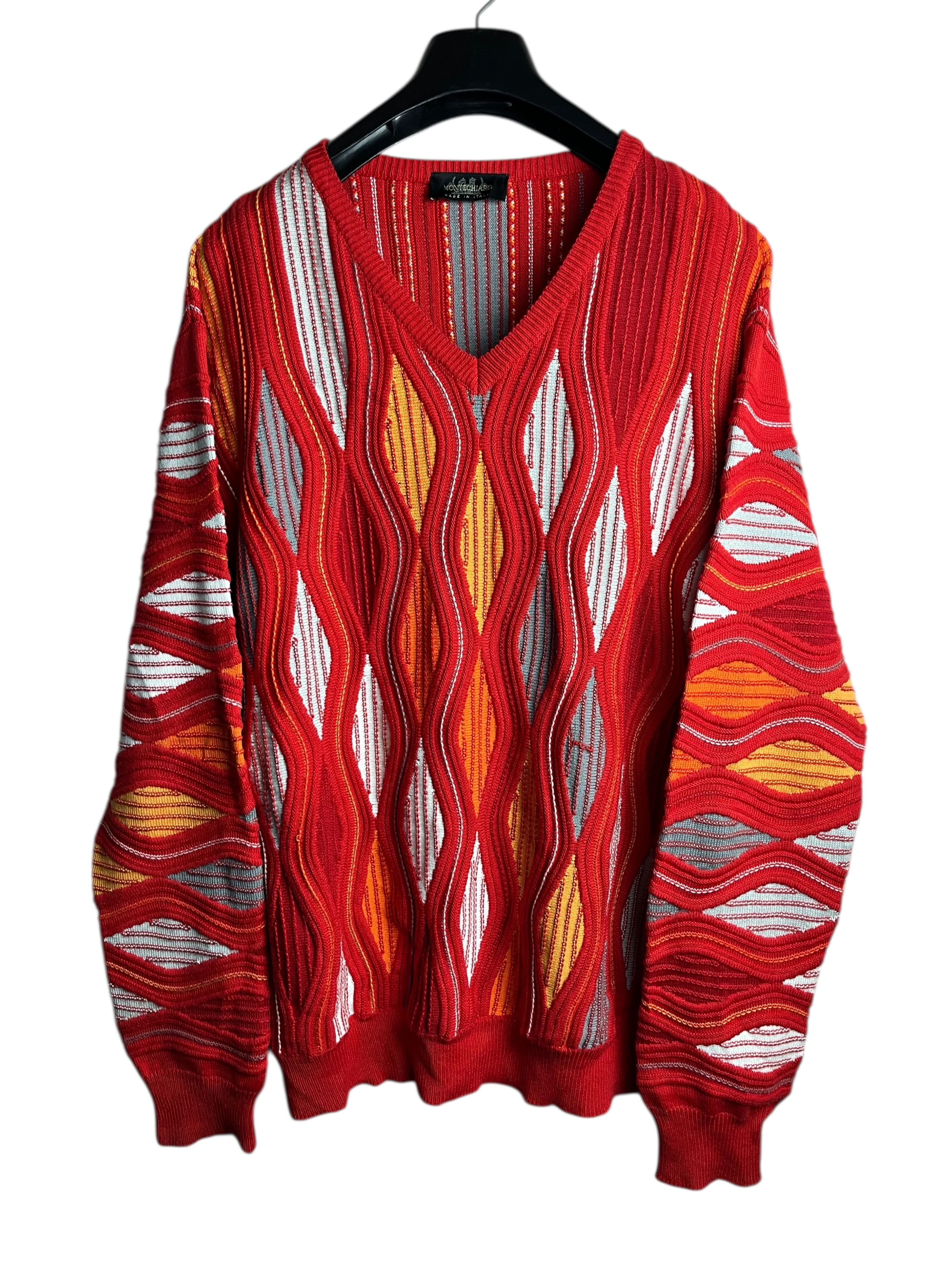 90’s Flamewave 3D Knit Sweater (XXL)