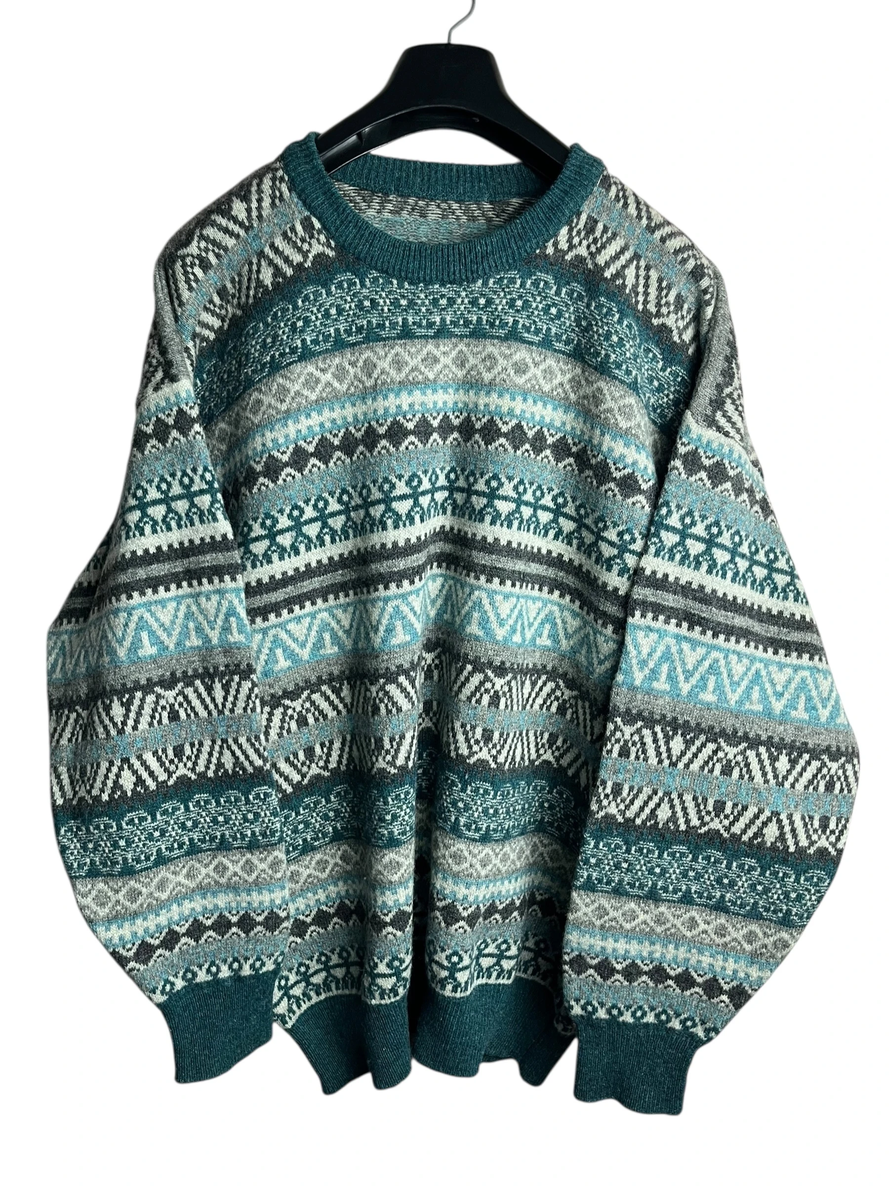 Oversize Kalın Vintage Yün Kazak (XXL)