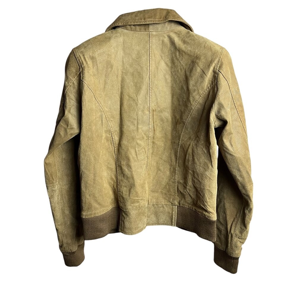Vintage Süet Deri Ceket (Kadın-XL)