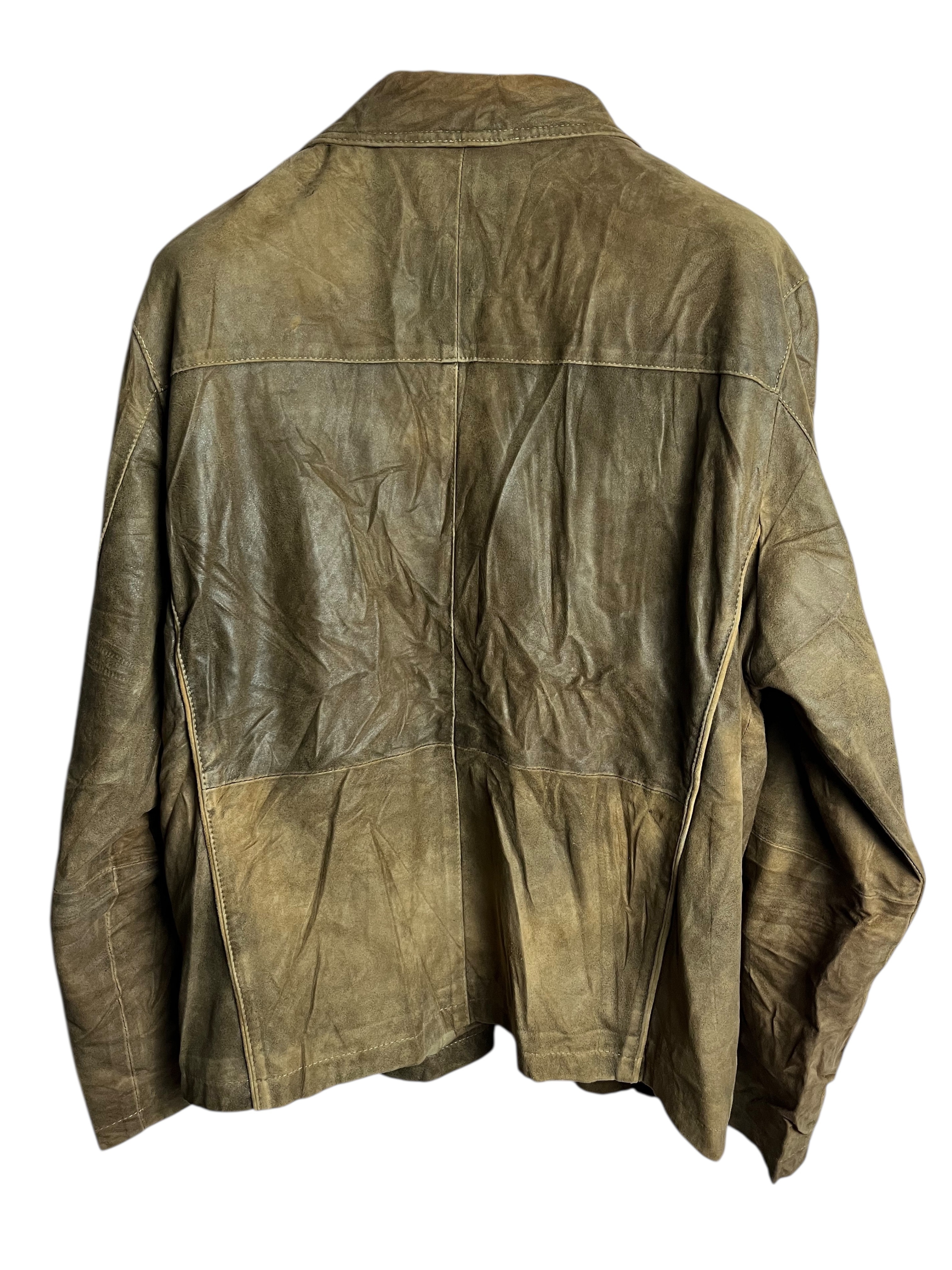 Oversize Vintage Deri Ceket (Large)