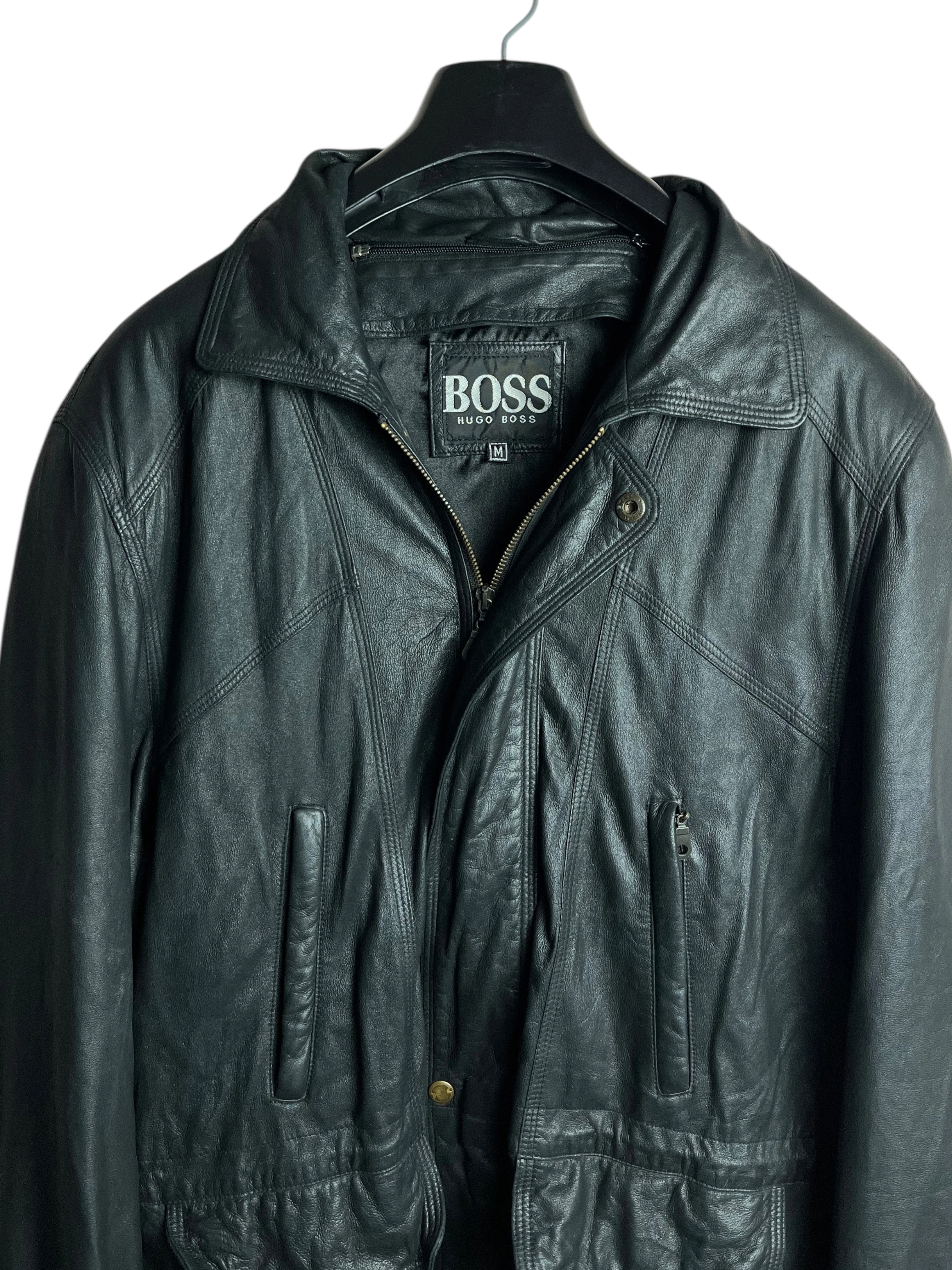 Uzun Vintage Deri Ceket (Medium)