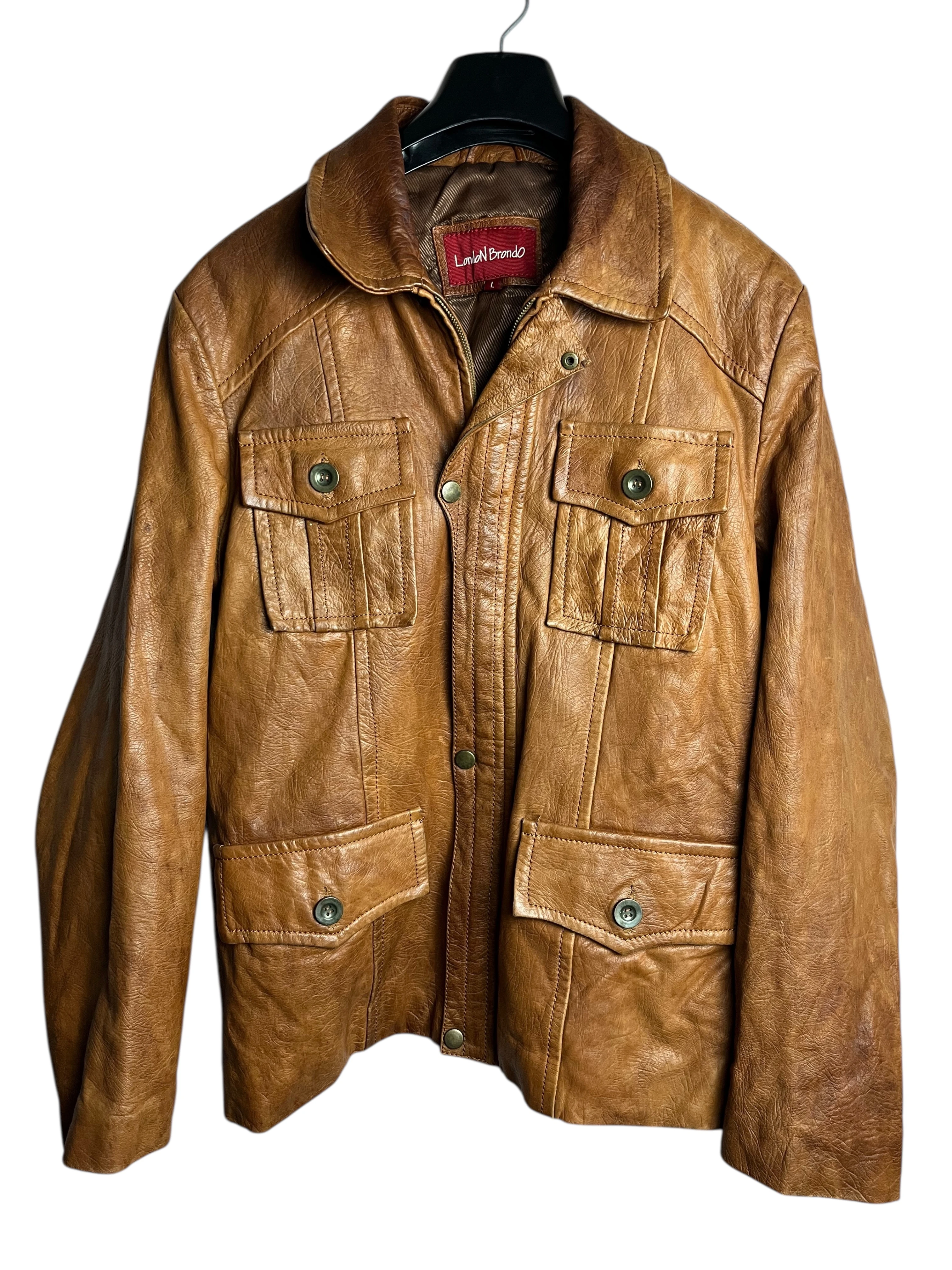 Vintage Deri Ceket (Large)