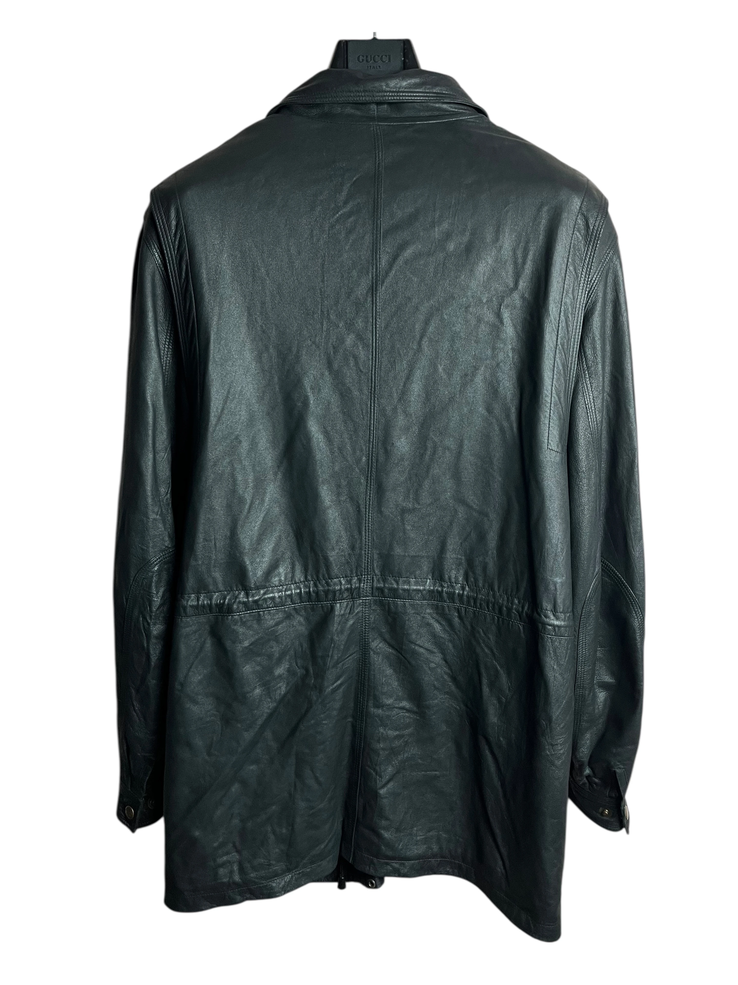 Uzun Vintage Deri Ceket (Medium)