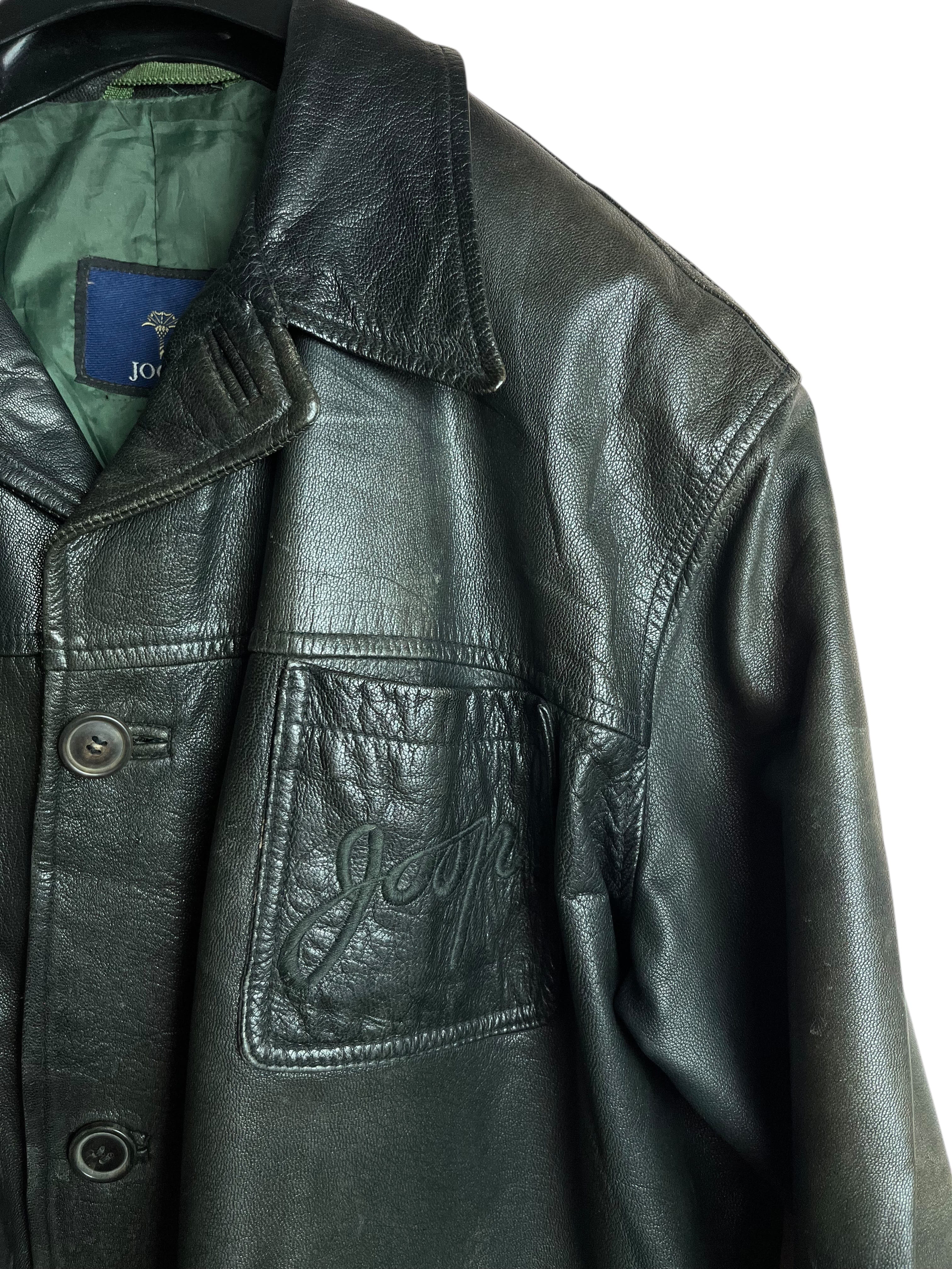 Oversize Vintage Deri Ceket (Medium)