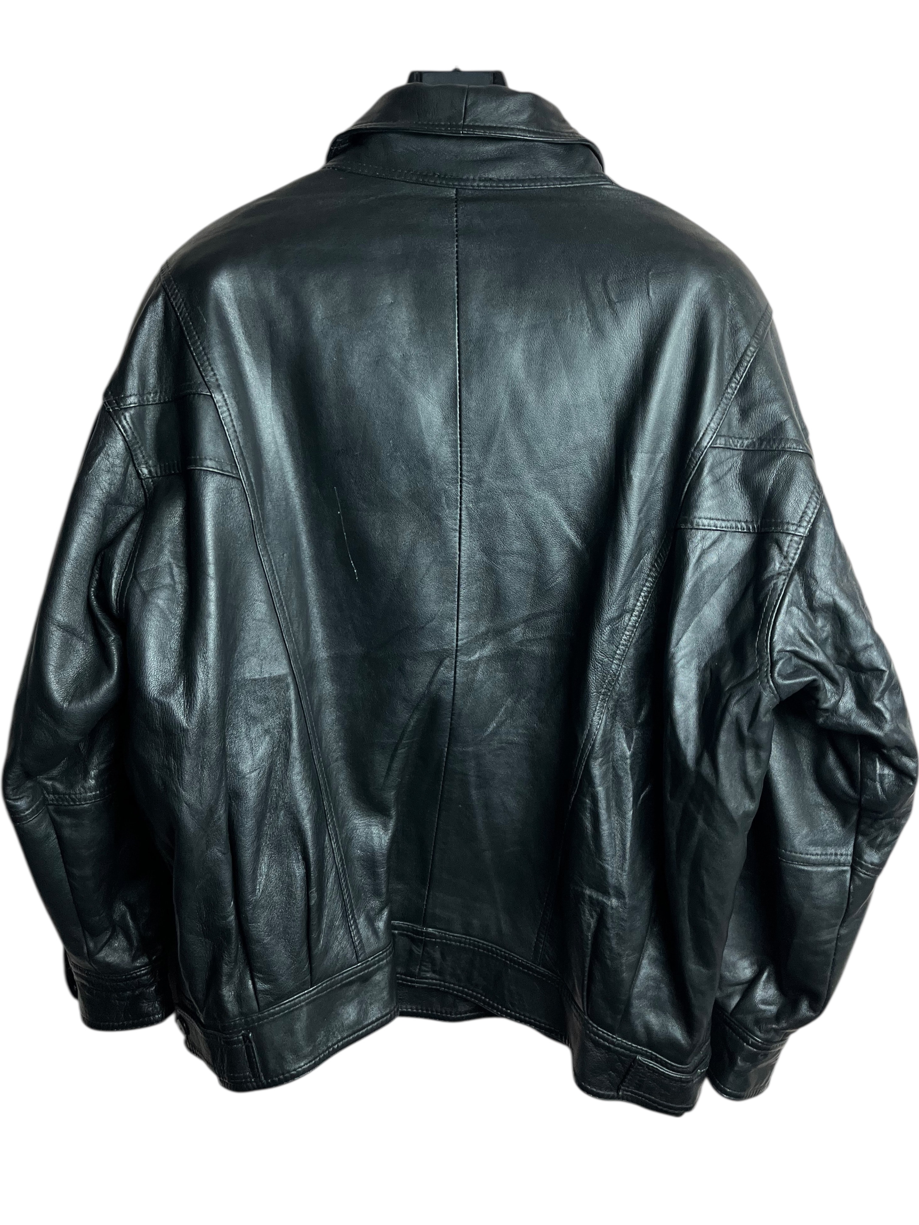 Oversize Vintage Deri Ceket (Large)