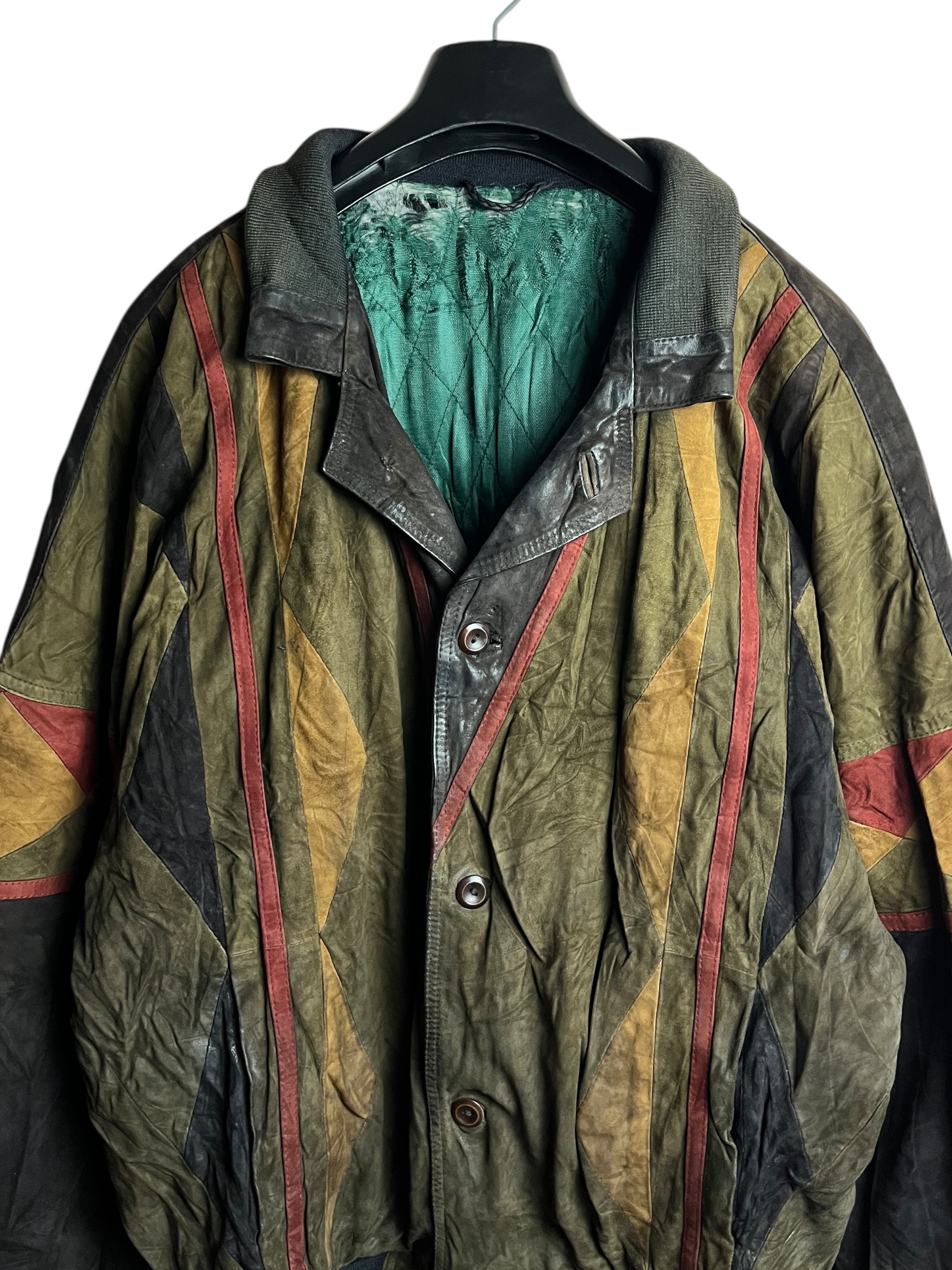 Bomber Vintage Deri Ceket (Large)