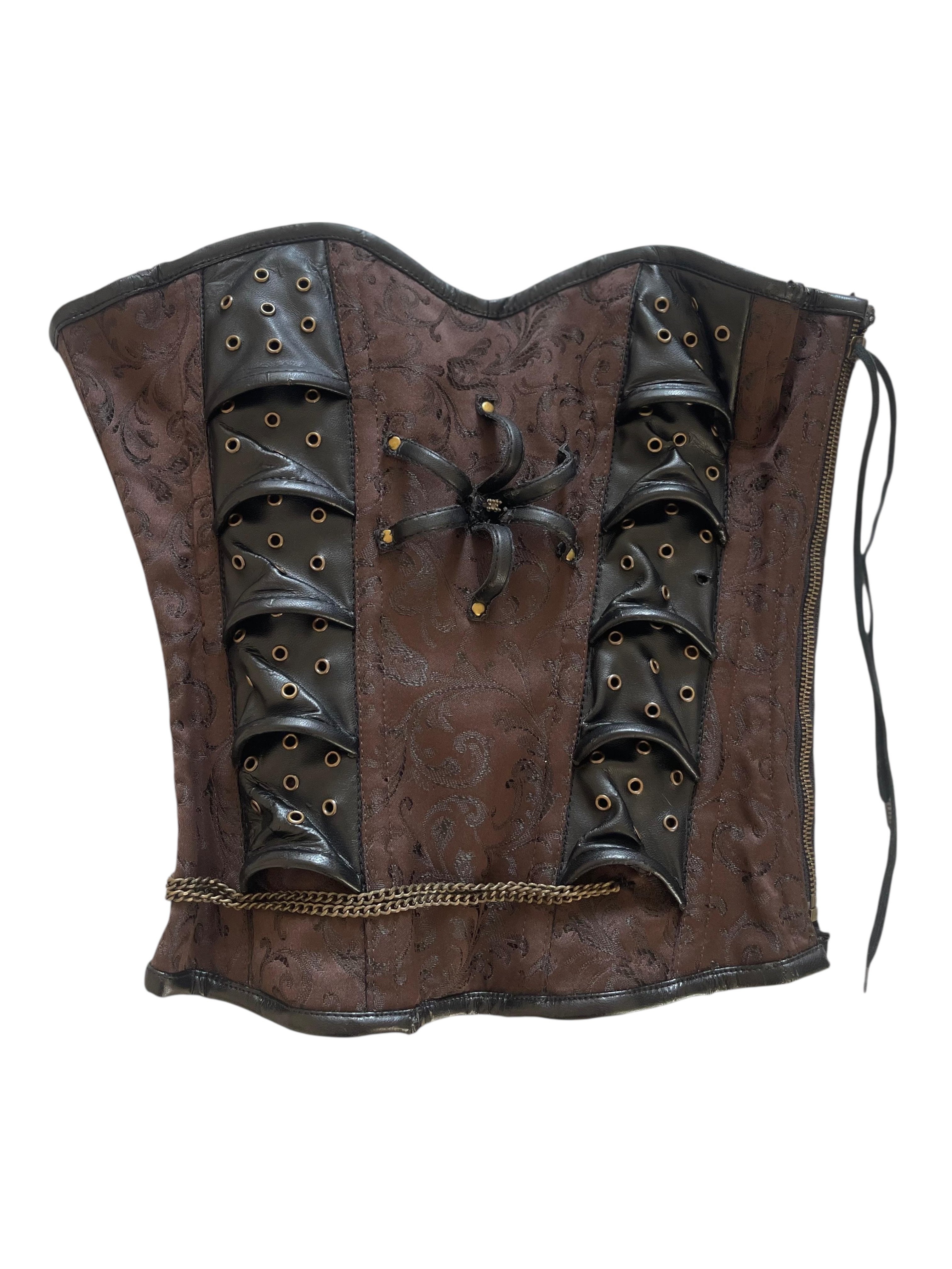 Vintage Gotik Zincir Detaylı Korse (36 Beden)