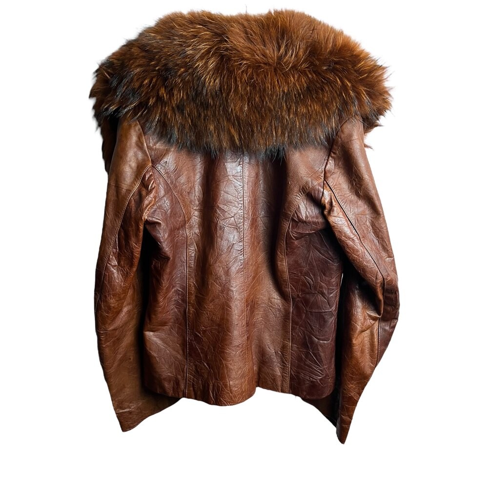 Vintage Deri Ceket (Kadın-XL)