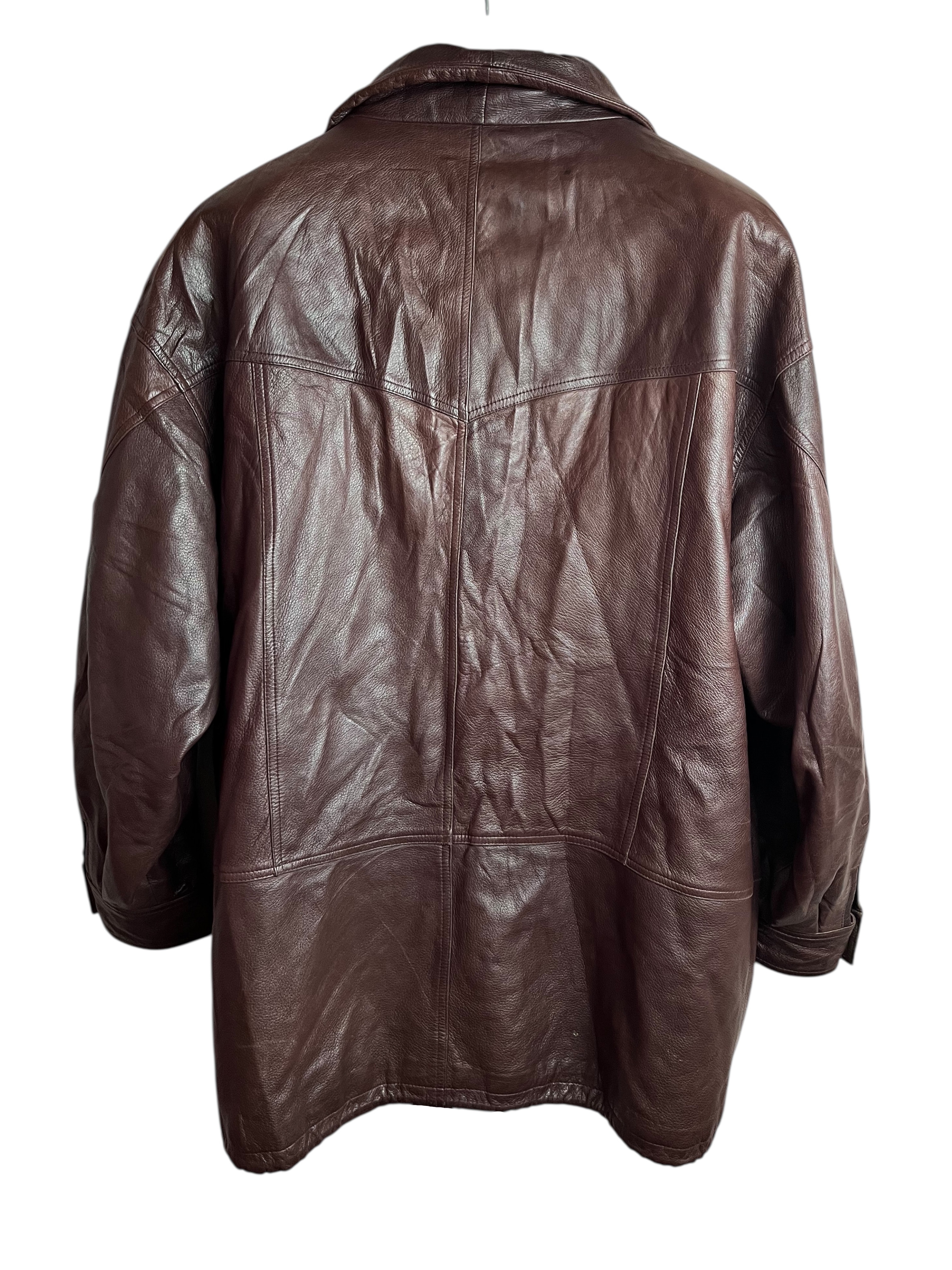 Uzun Vintage Deri Ceket (XL)