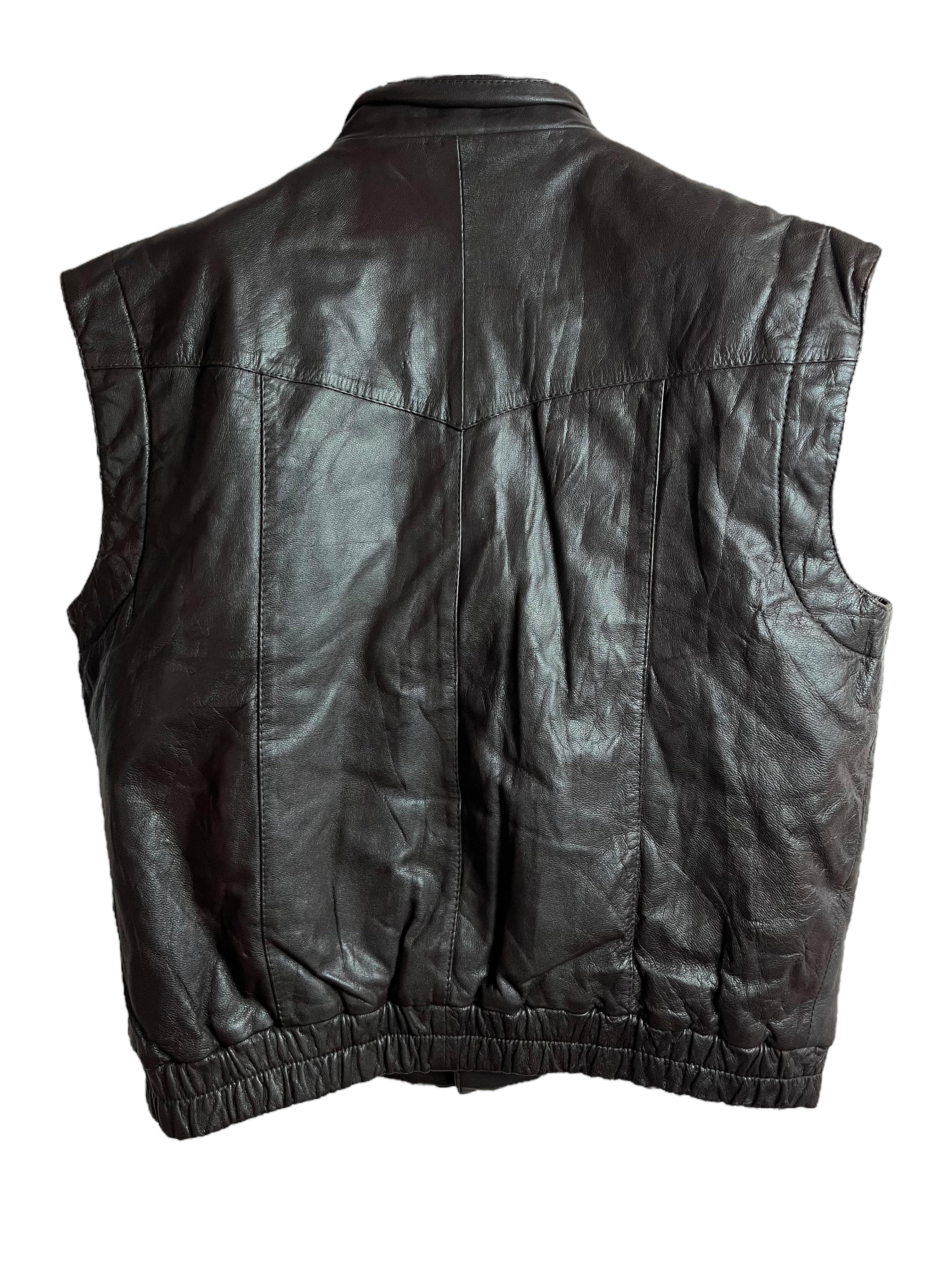 Vintage Deri Yelek (XL)
