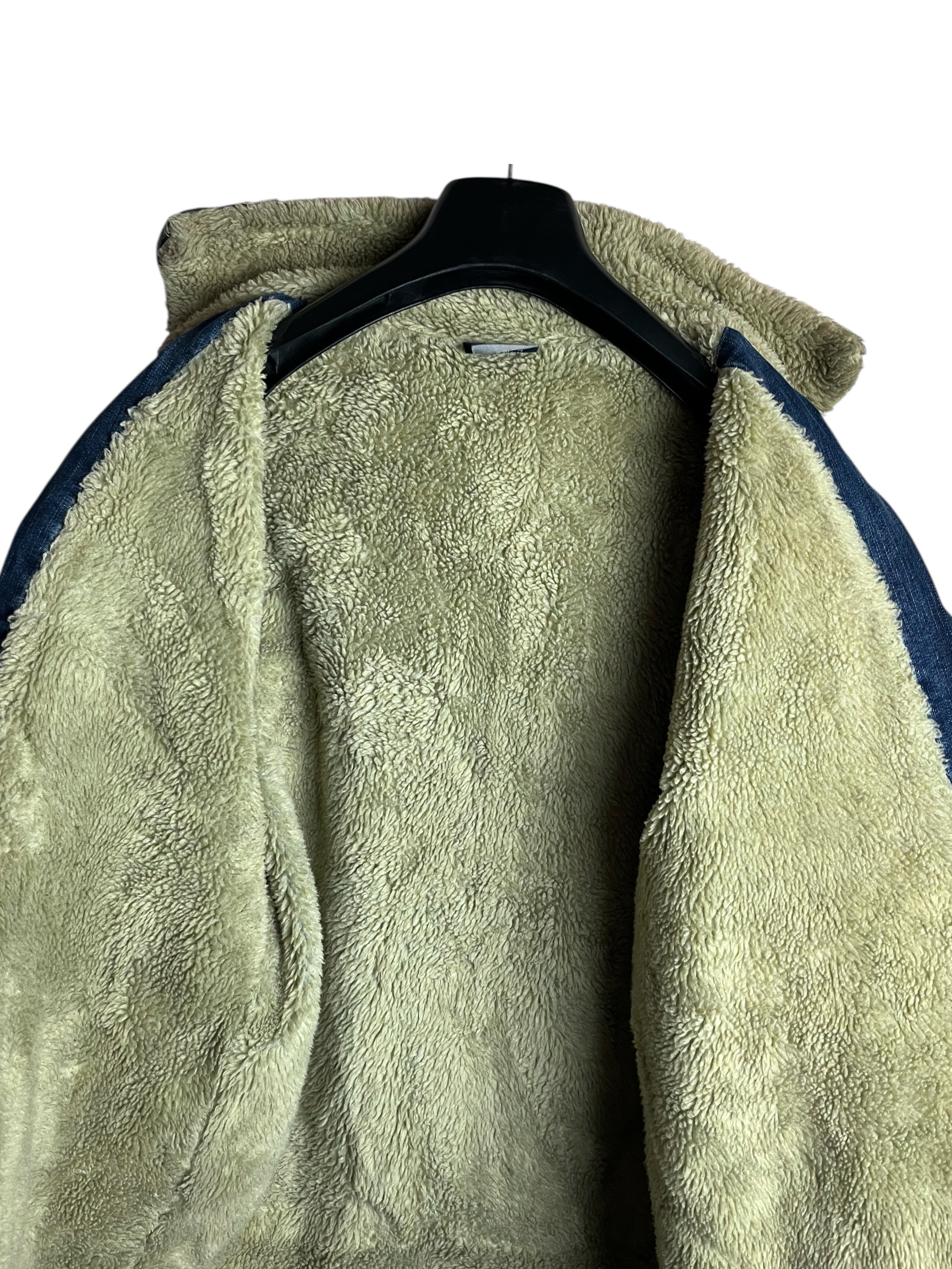 Vintage Kalın İç Yünlü Kot Ceket (L-XL)