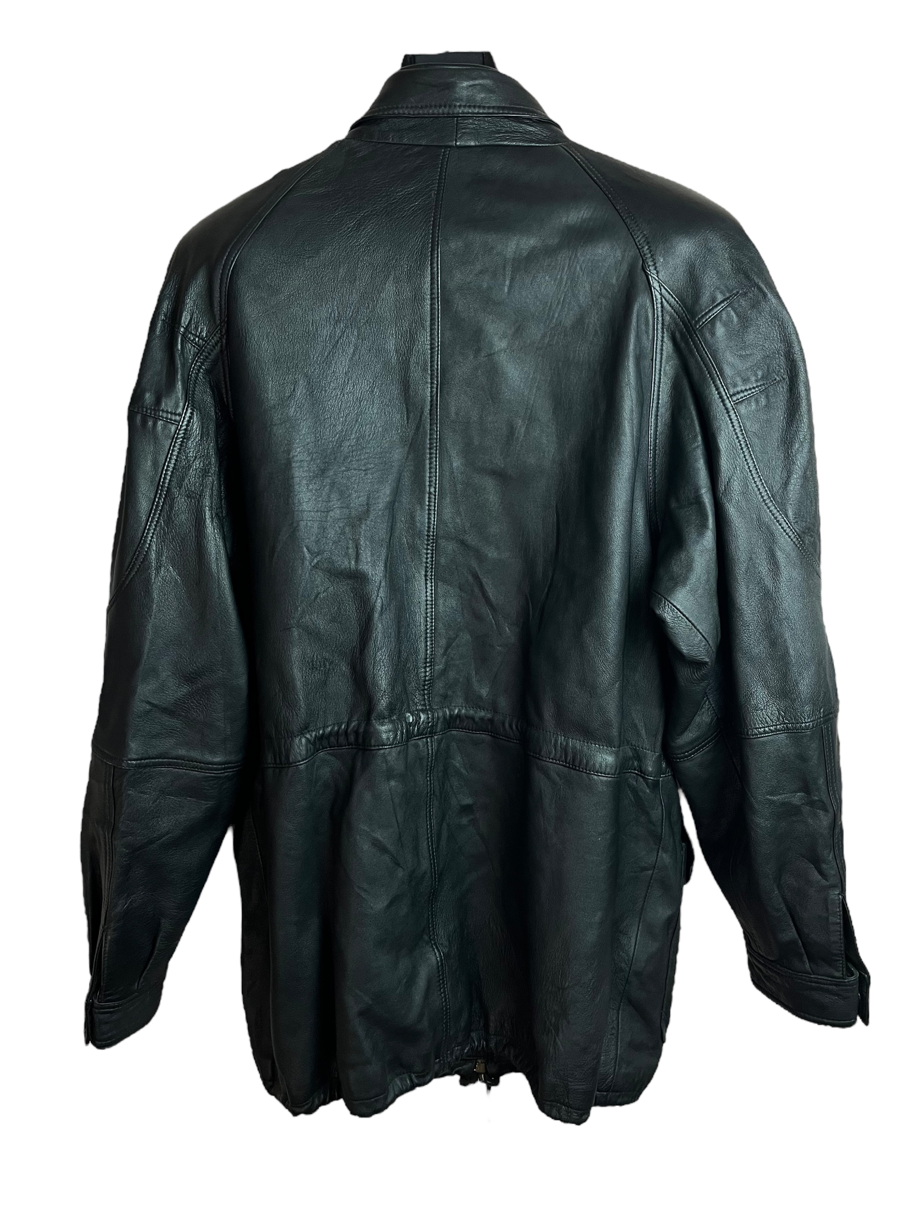 Uzun Vintage Deri Ceket (Large)