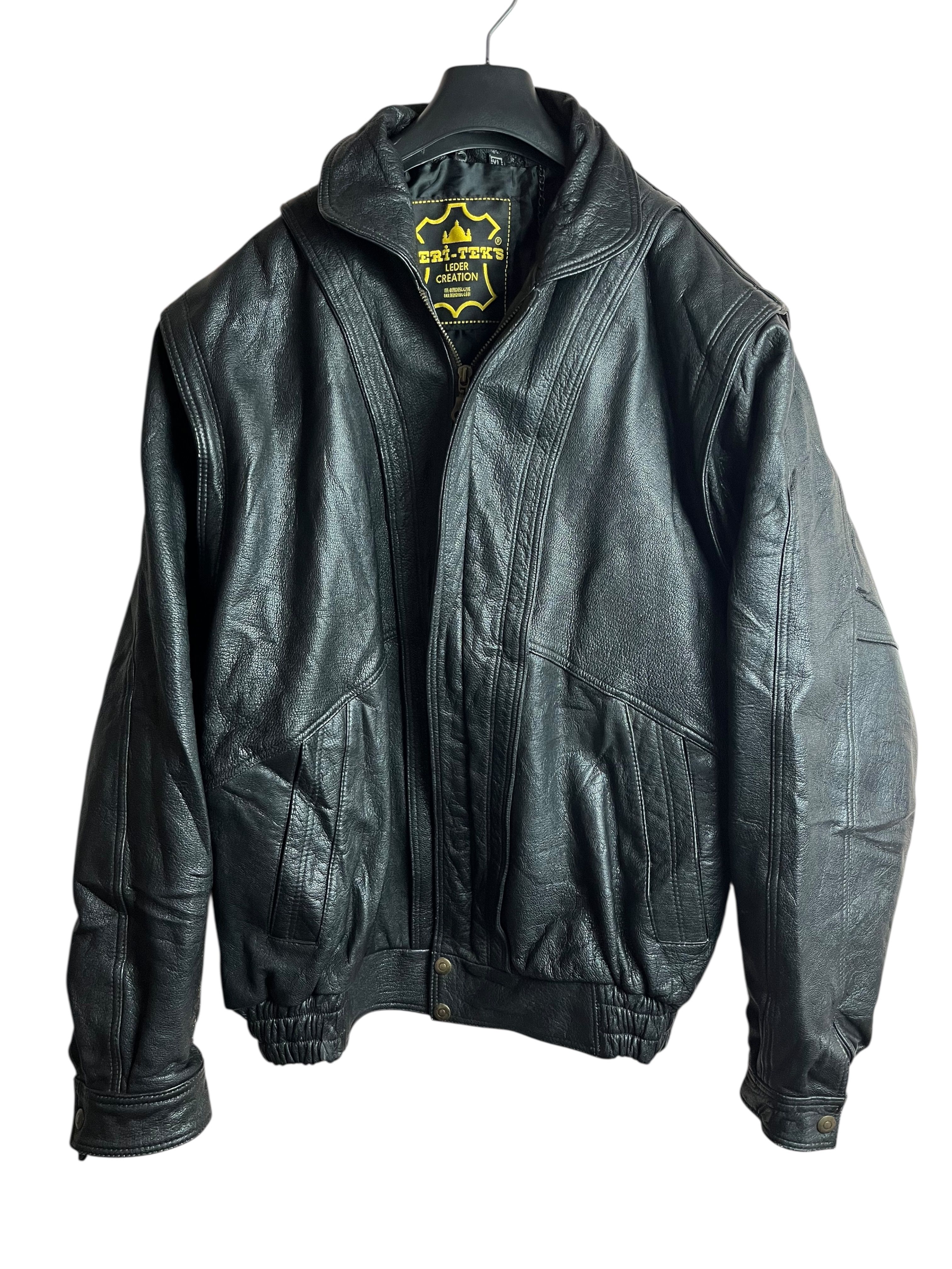 Bomber Vintage Deri Ceket (Large)