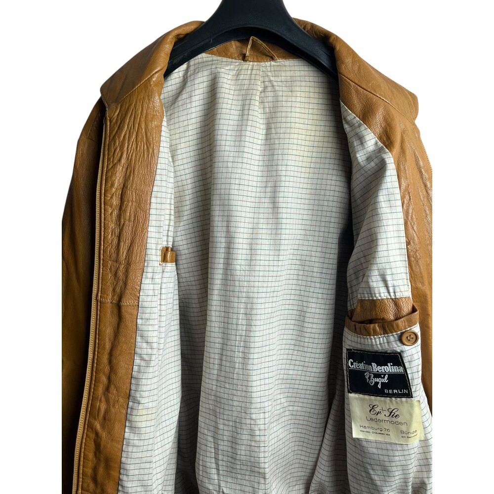 Oversize Vintage Deri Ceket (Small)