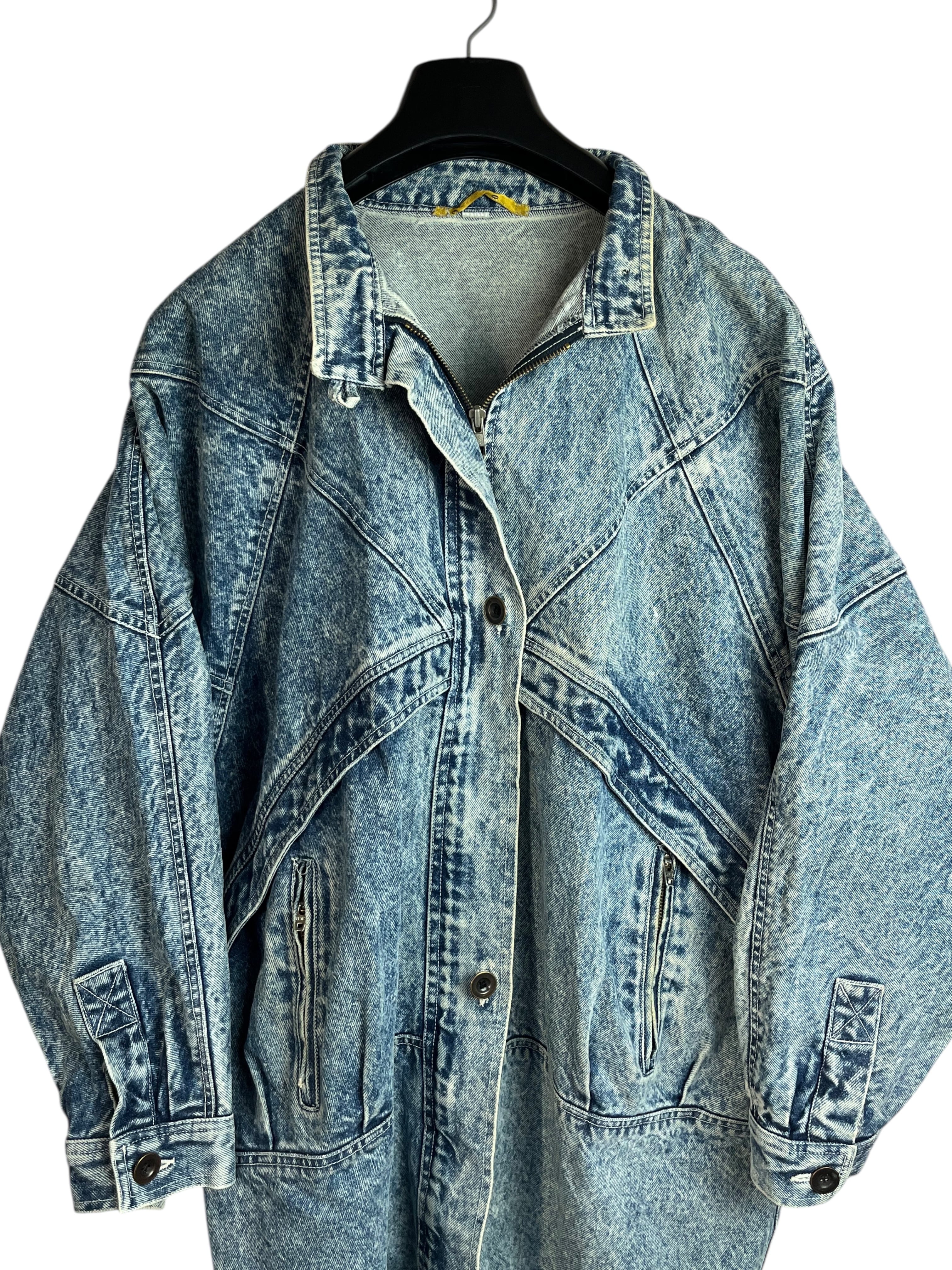 Uzun Vintage Kot Ceket (Kadın XL)