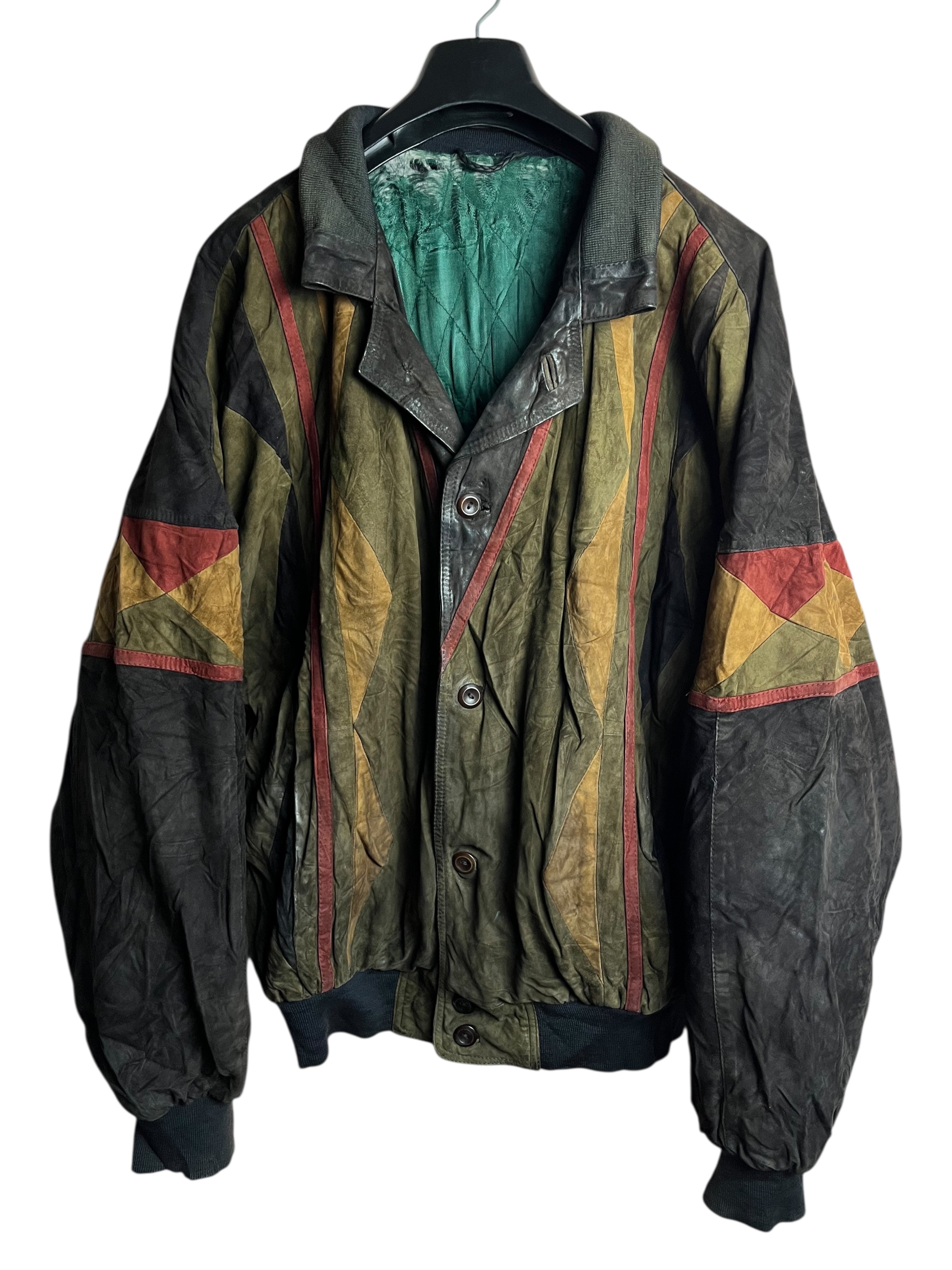 Bomber Vintage Deri Ceket (Large)