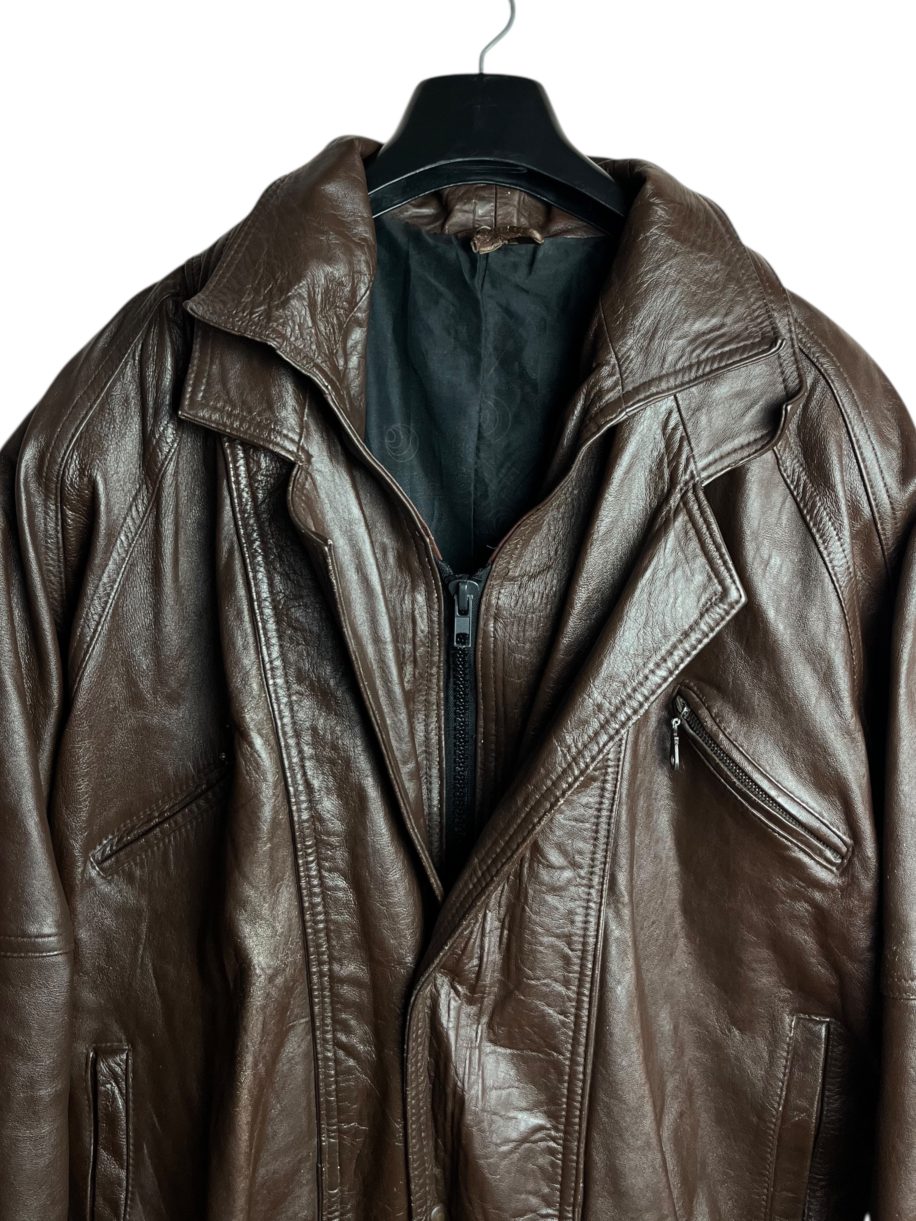 Bomber Vintage Deri Ceket (Large)