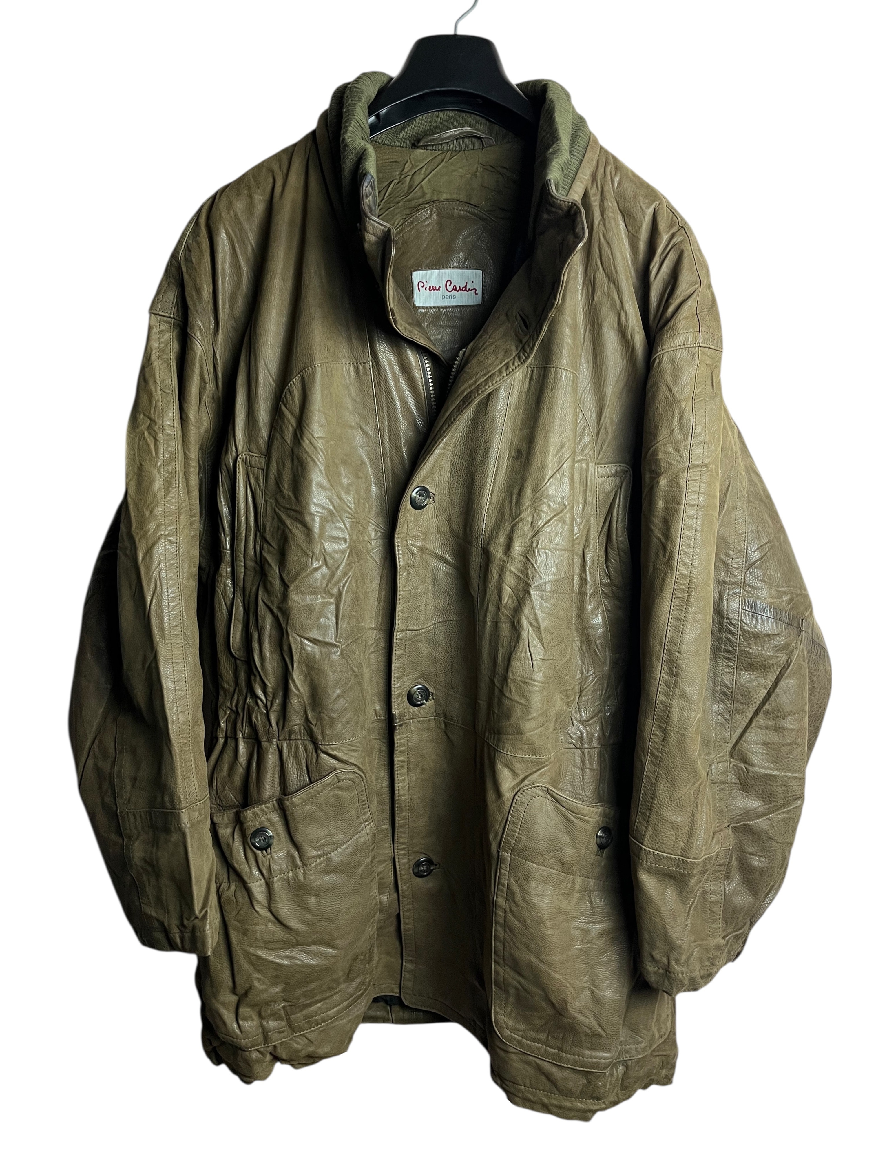 Pierre Cardin 90s Uzun Vintage Deri Ceket (XL)
