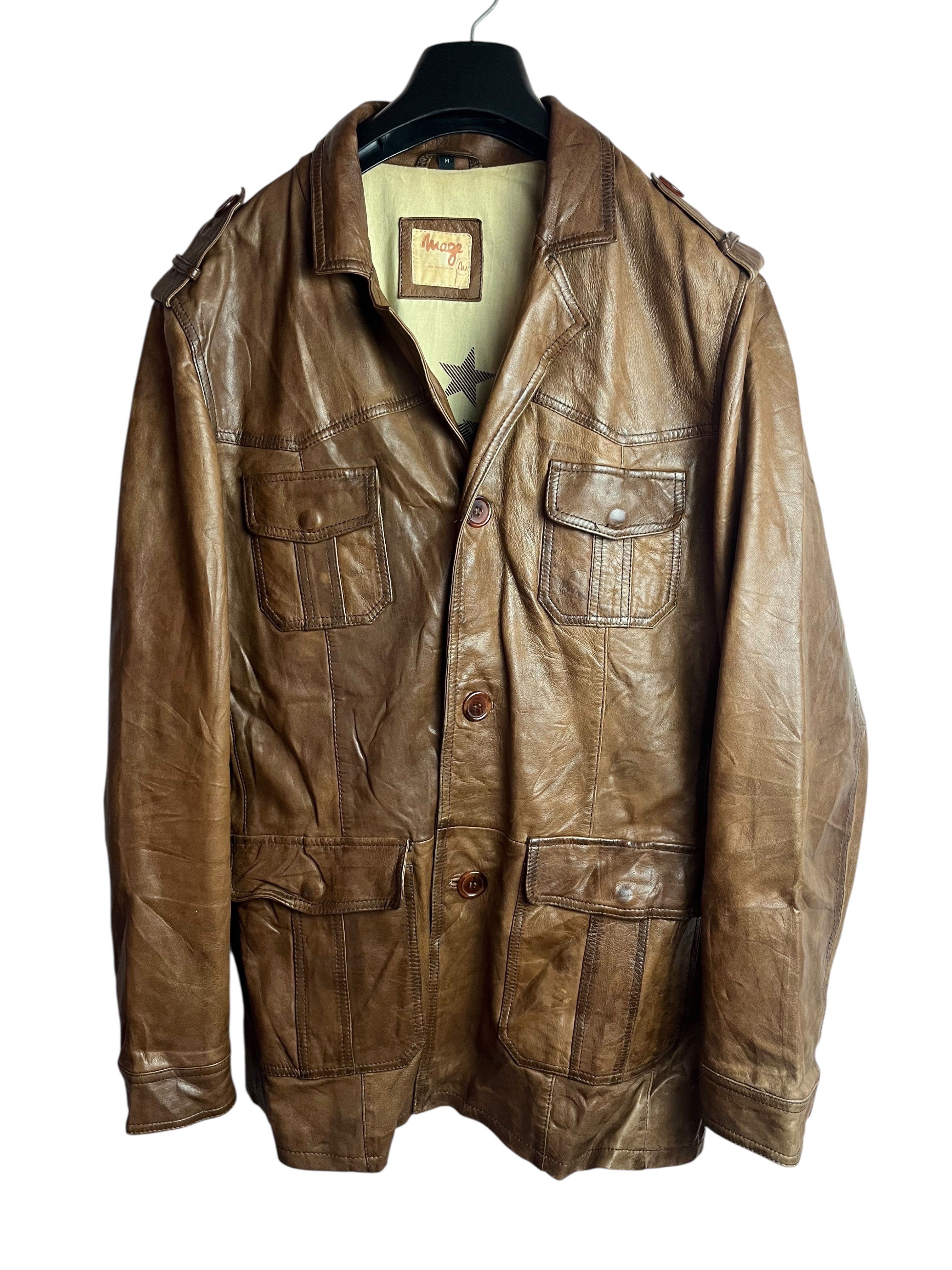 Vintage Deri Ceket (Medium)