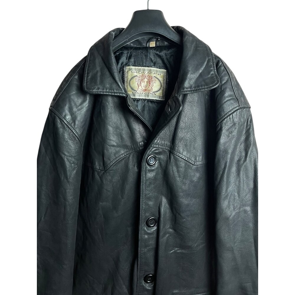 Oversize Vintage Deri Ceket (Large)