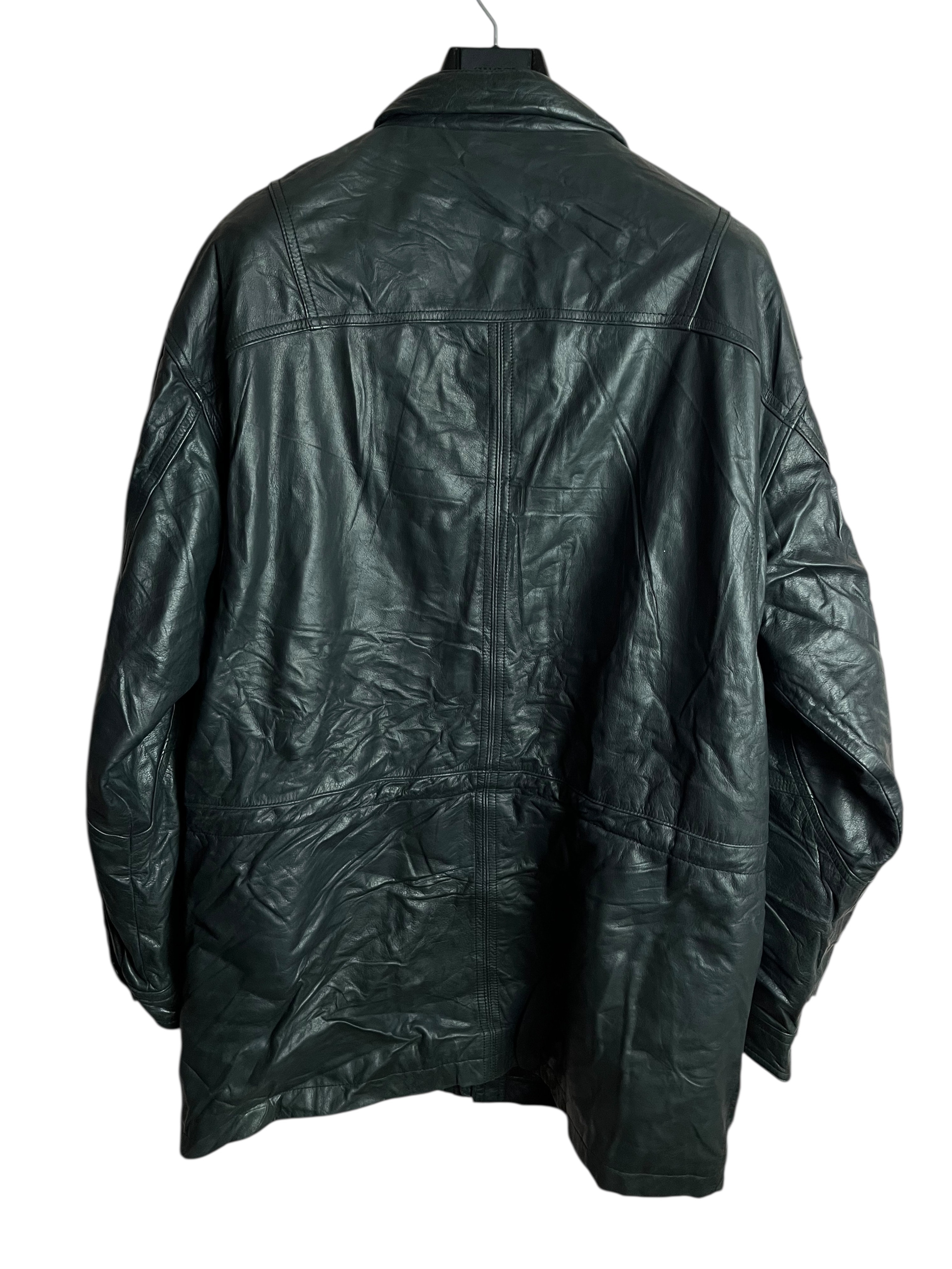 Uzun Vintage Deri Ceket (XL)