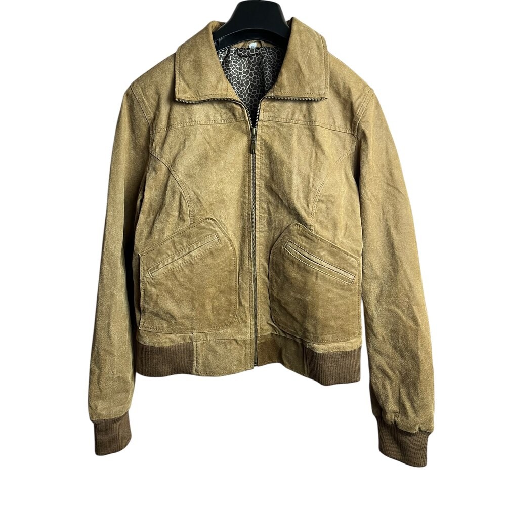 Vintage Süet Deri Ceket (Kadın-XL)