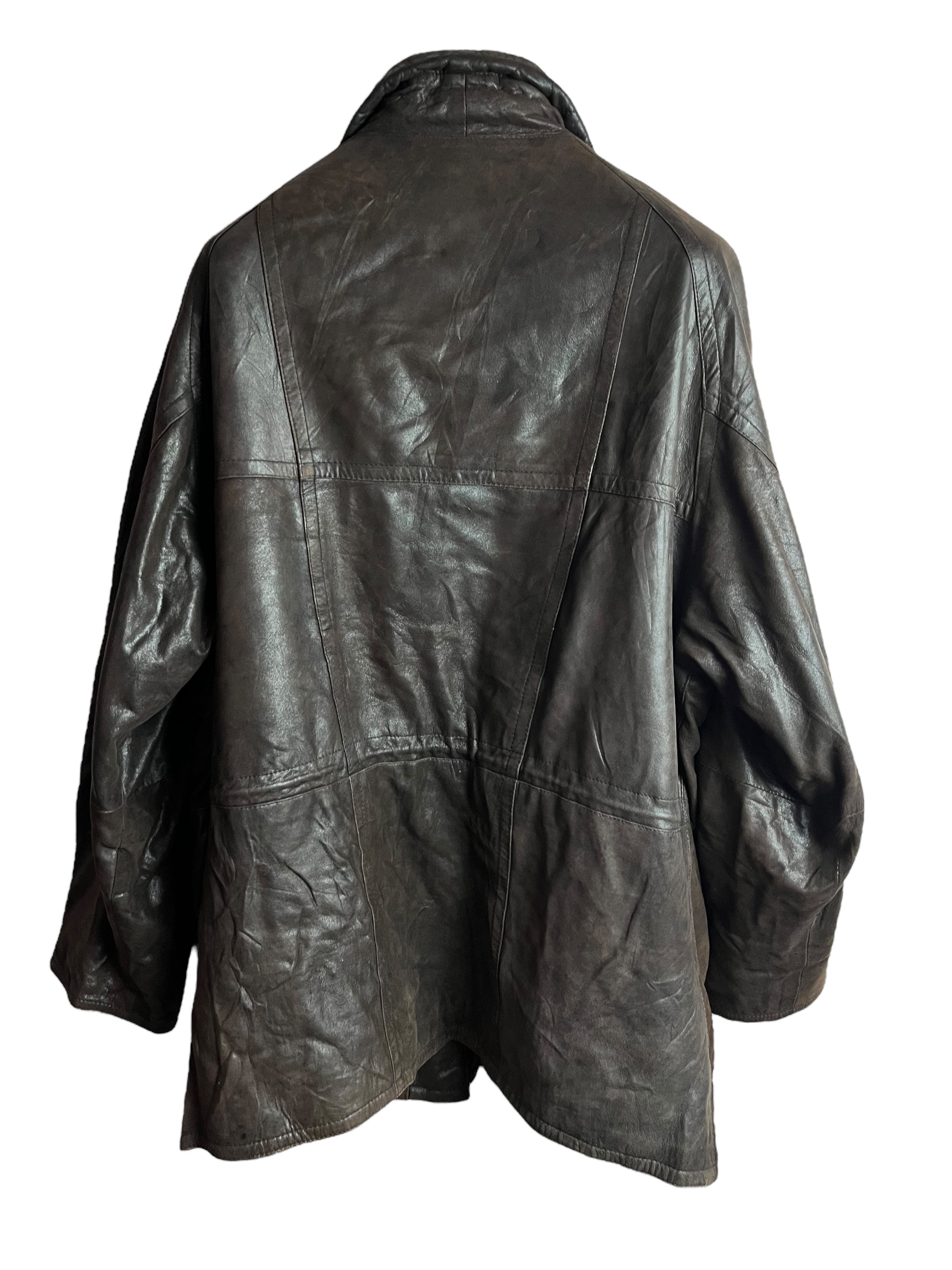 Oversize Vintage Deri Ceket (XL)