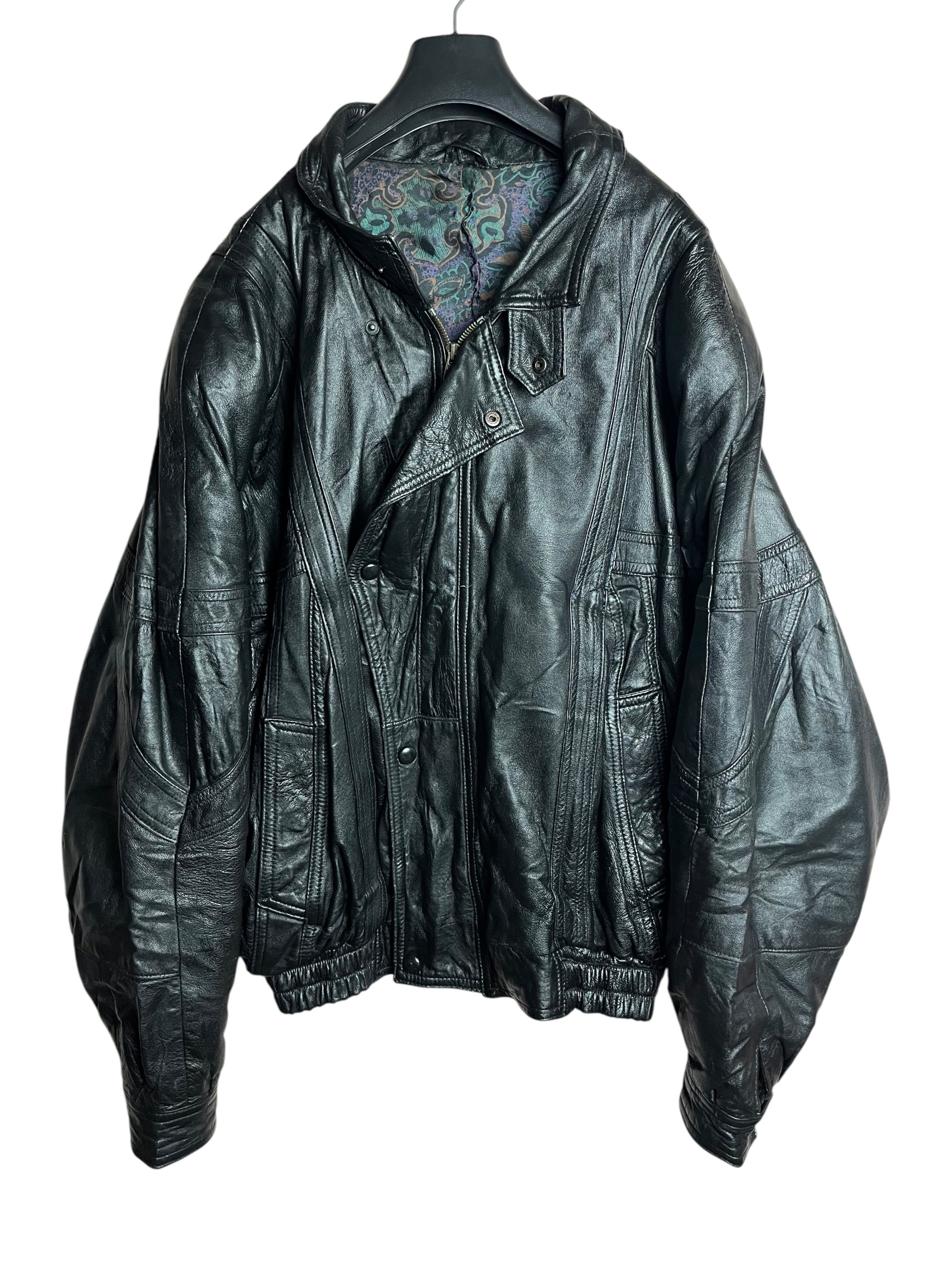 Bomber Vintage Hakiki Deri Ceket (Large)