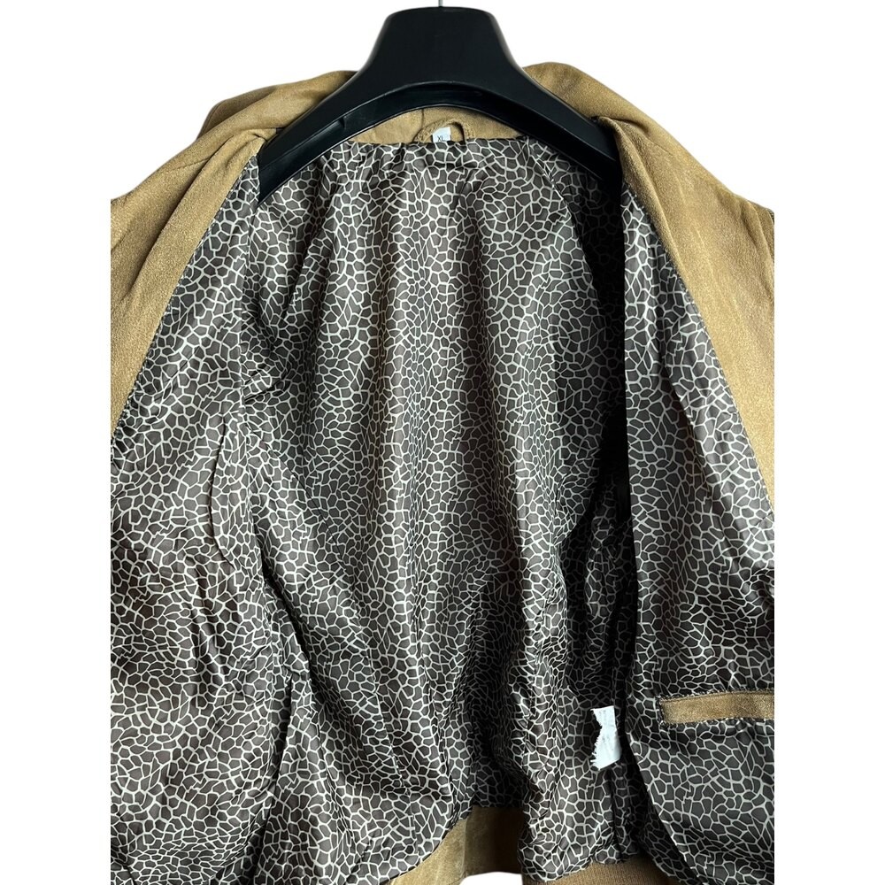 Vintage Süet Deri Ceket (Kadın-XL)