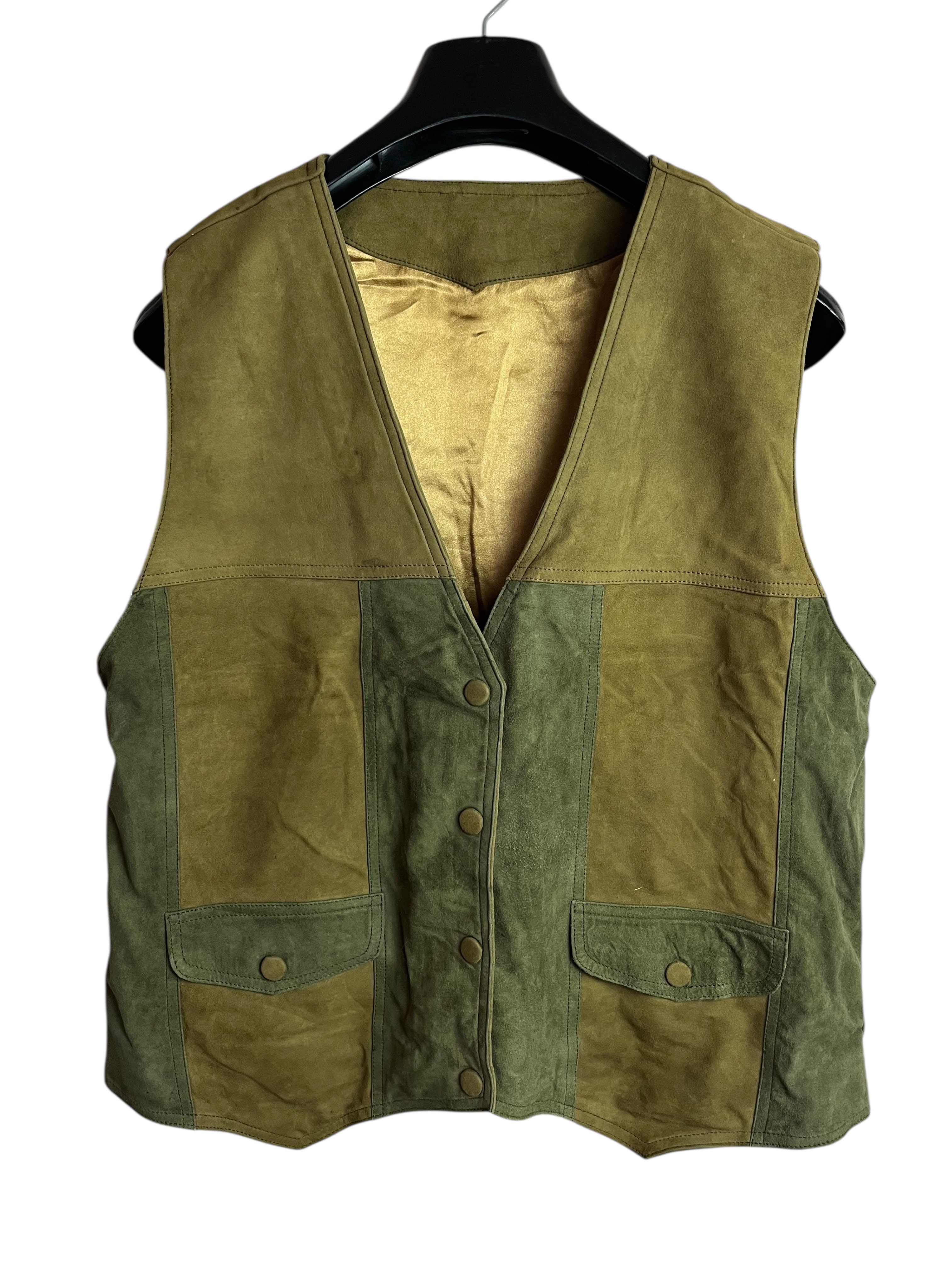 Vintage Deri Yelek (S-M)