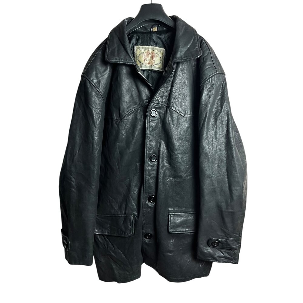 Oversize Vintage Deri Ceket (Large)