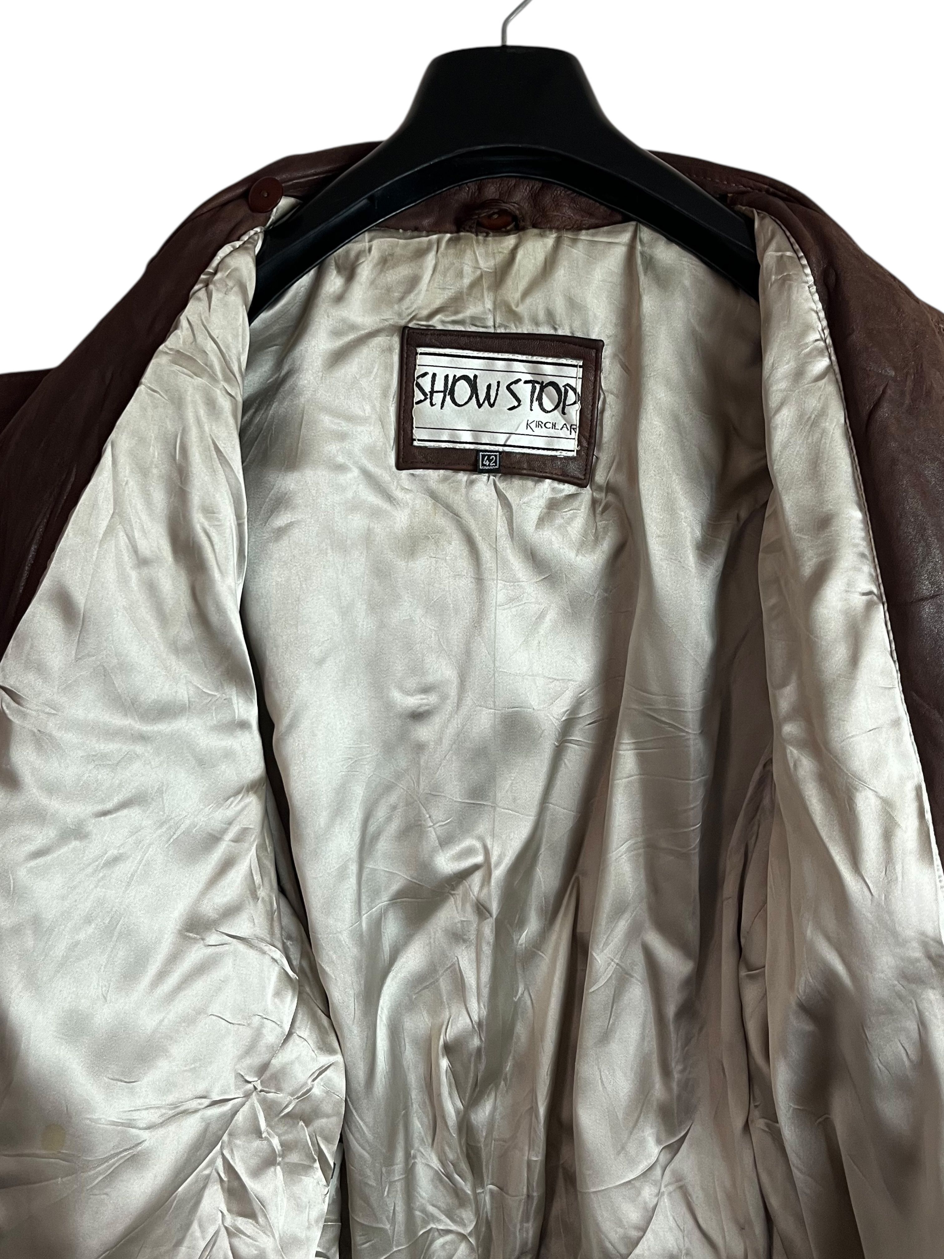 Vintage Deri Ceket (Kadın-XL)